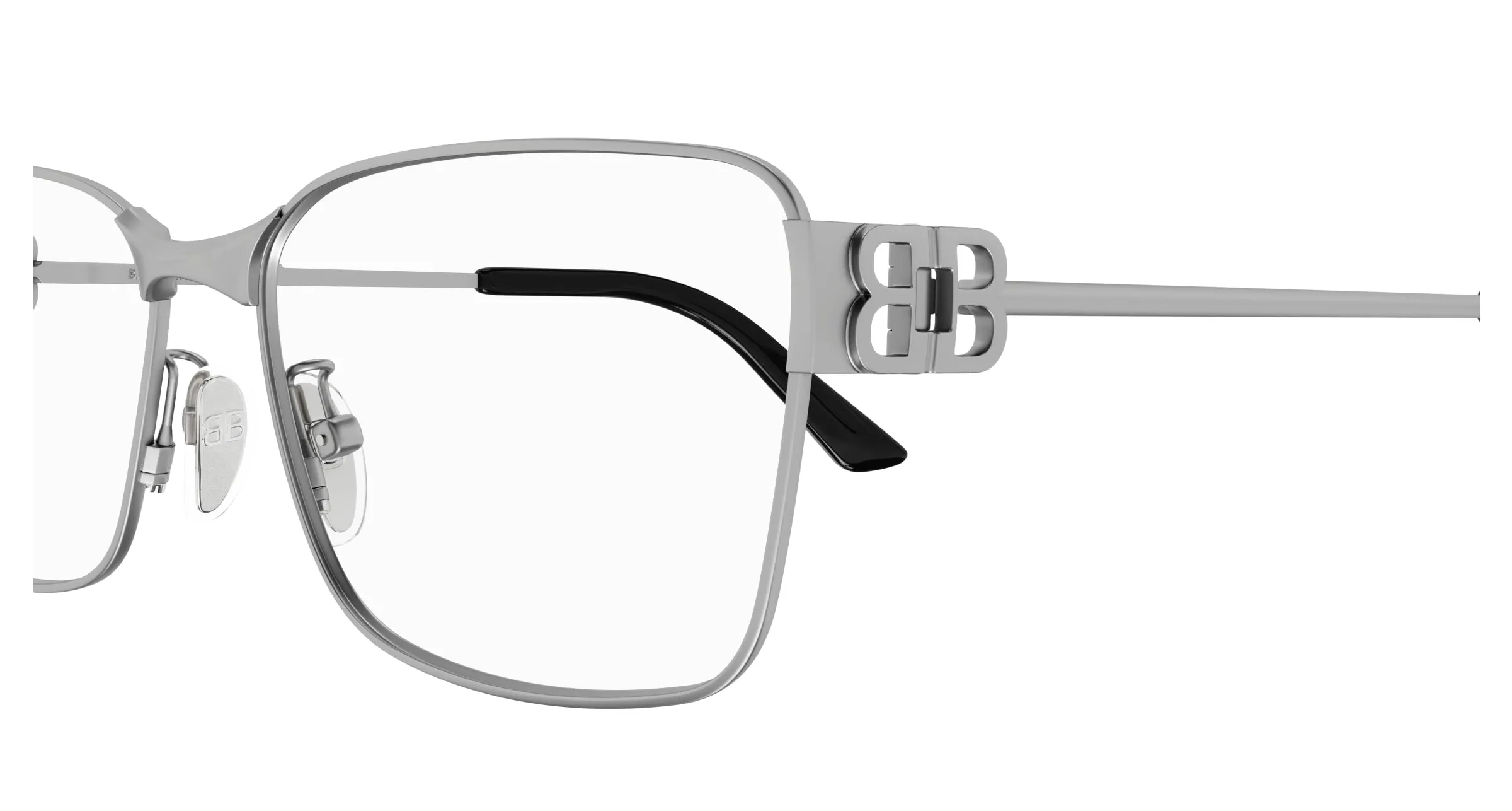 Balenciaga BB0375OA 002 Montature da vista Acetato Rutenio Trasparente Squadrata - immagine 3
