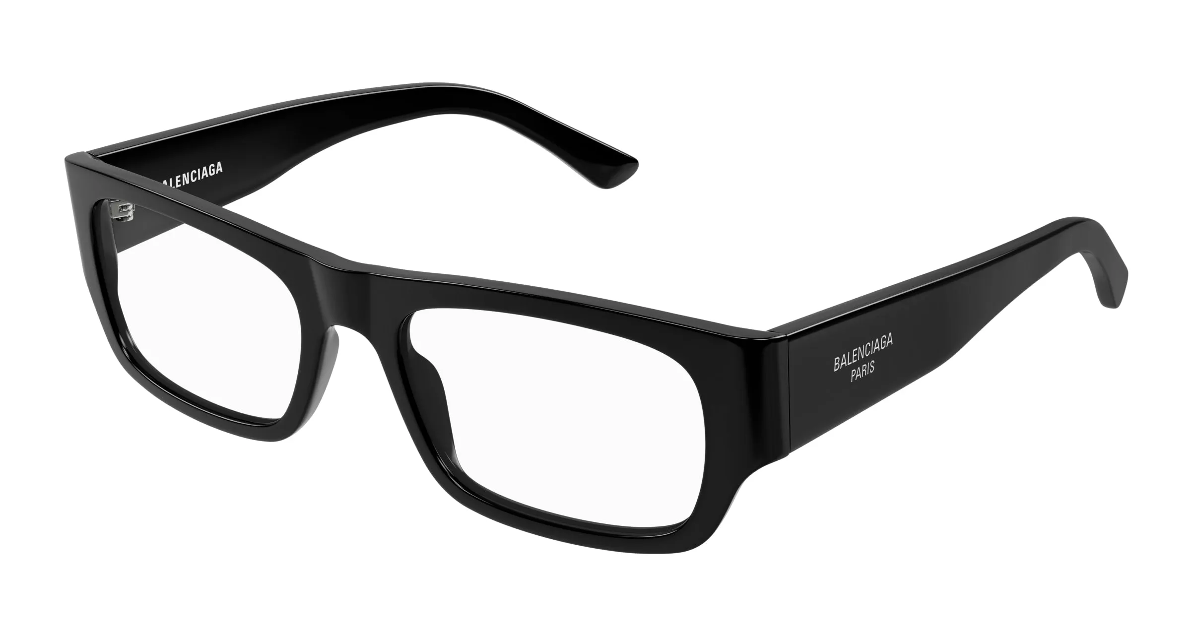 Balenciaga BB0370O 001 Montature da vista Acetato Nero Trasparente Squadrata - immagine 1