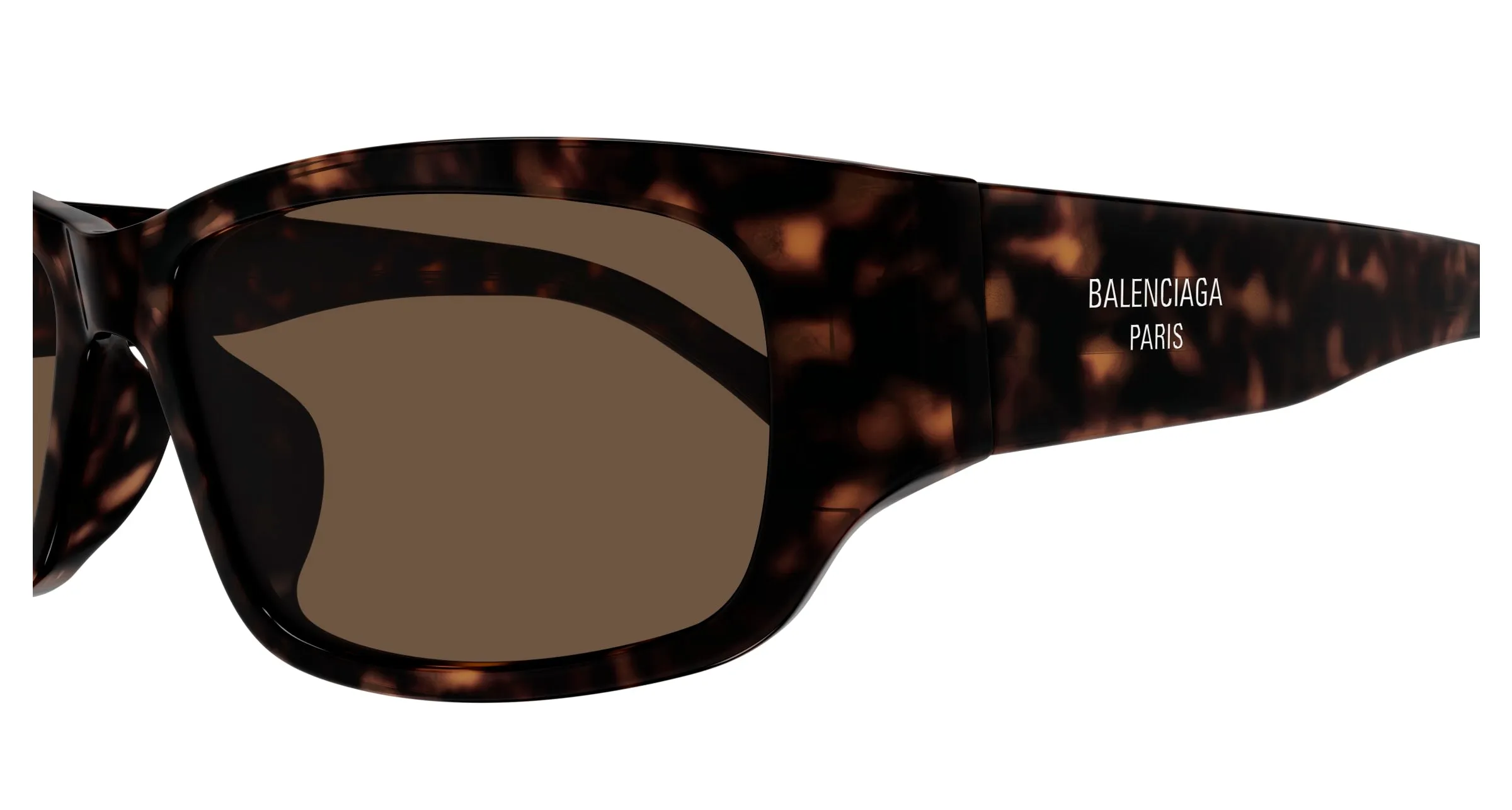 Balenciaga BB0368SK 002 Occhiali da sole Acetato Havana Marrone Squadrata - immagine 3