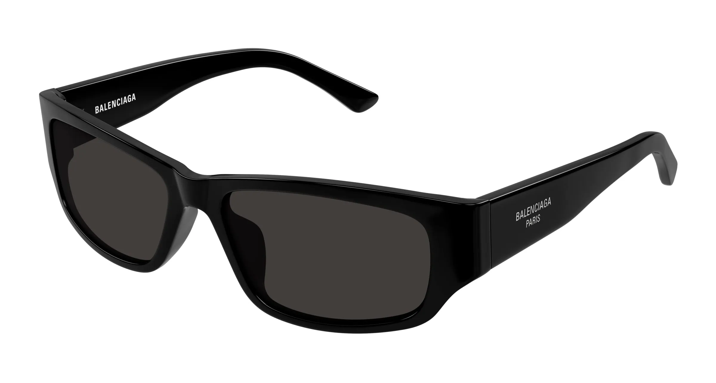 Balenciaga BB0368SK 001 Occhiali da sole Acetato Nero Grigio Squadrata - immagine 1