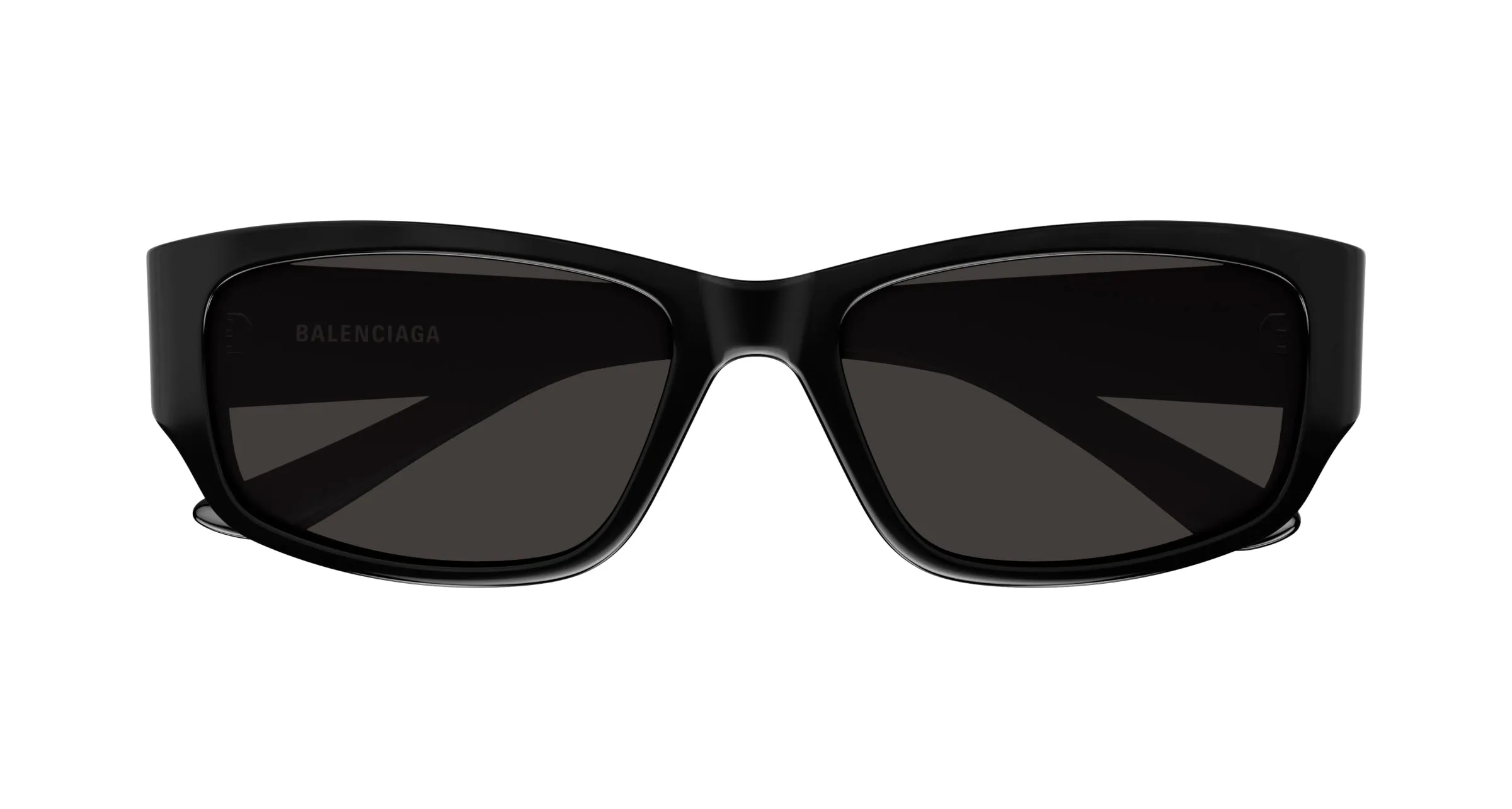 Balenciaga BB0368SK 001 Occhiali da sole Acetato Nero Grigio Squadrata - immagine 2