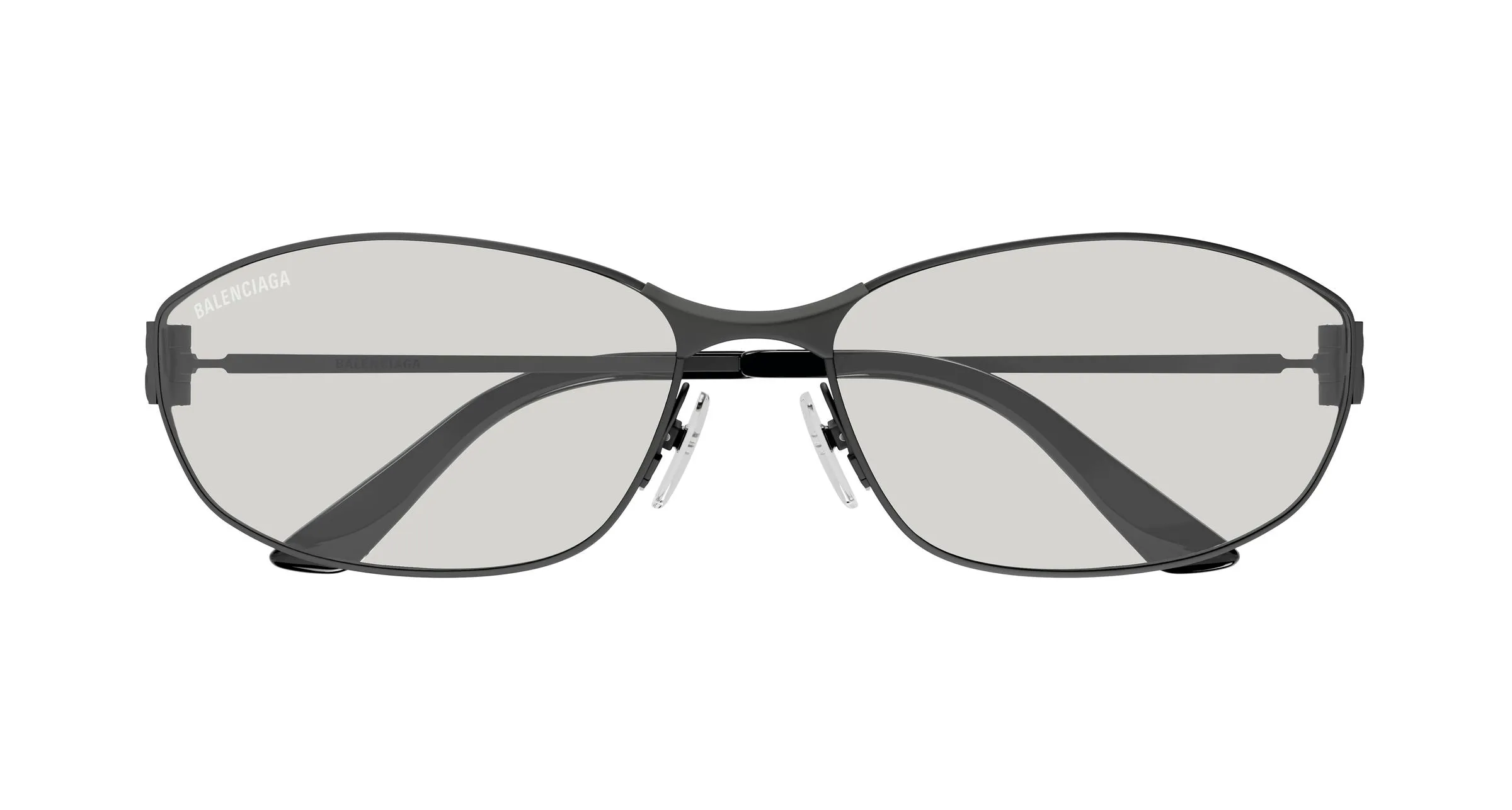 Balenciaga BB0336S 007 Occhiali da sole Acetato Rutenio Grigio Squadrata - immagine 2