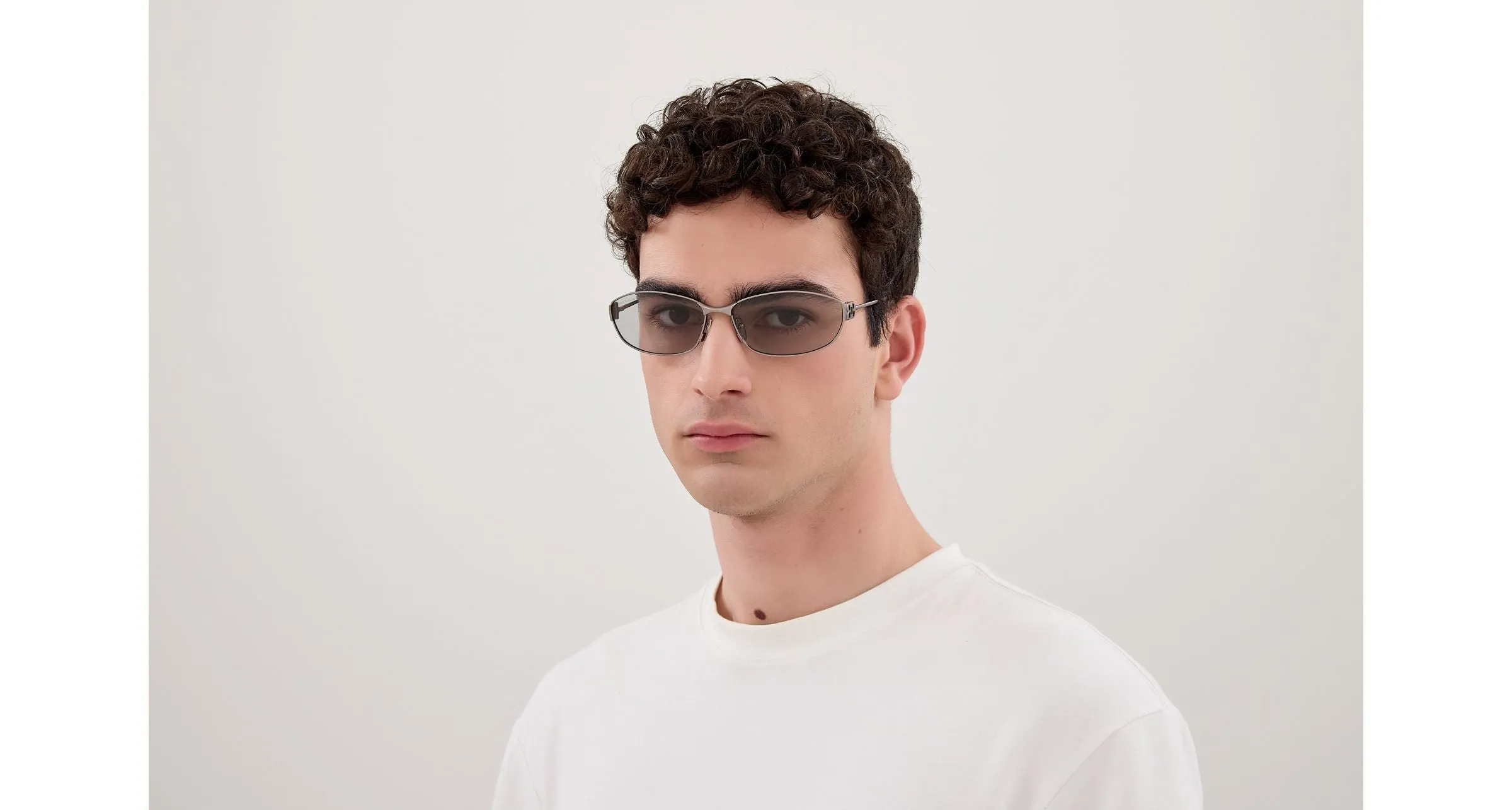 Balenciaga BB0336S 007 Occhiali da sole Acetato Rutenio Grigio Squadrata - immagine 4