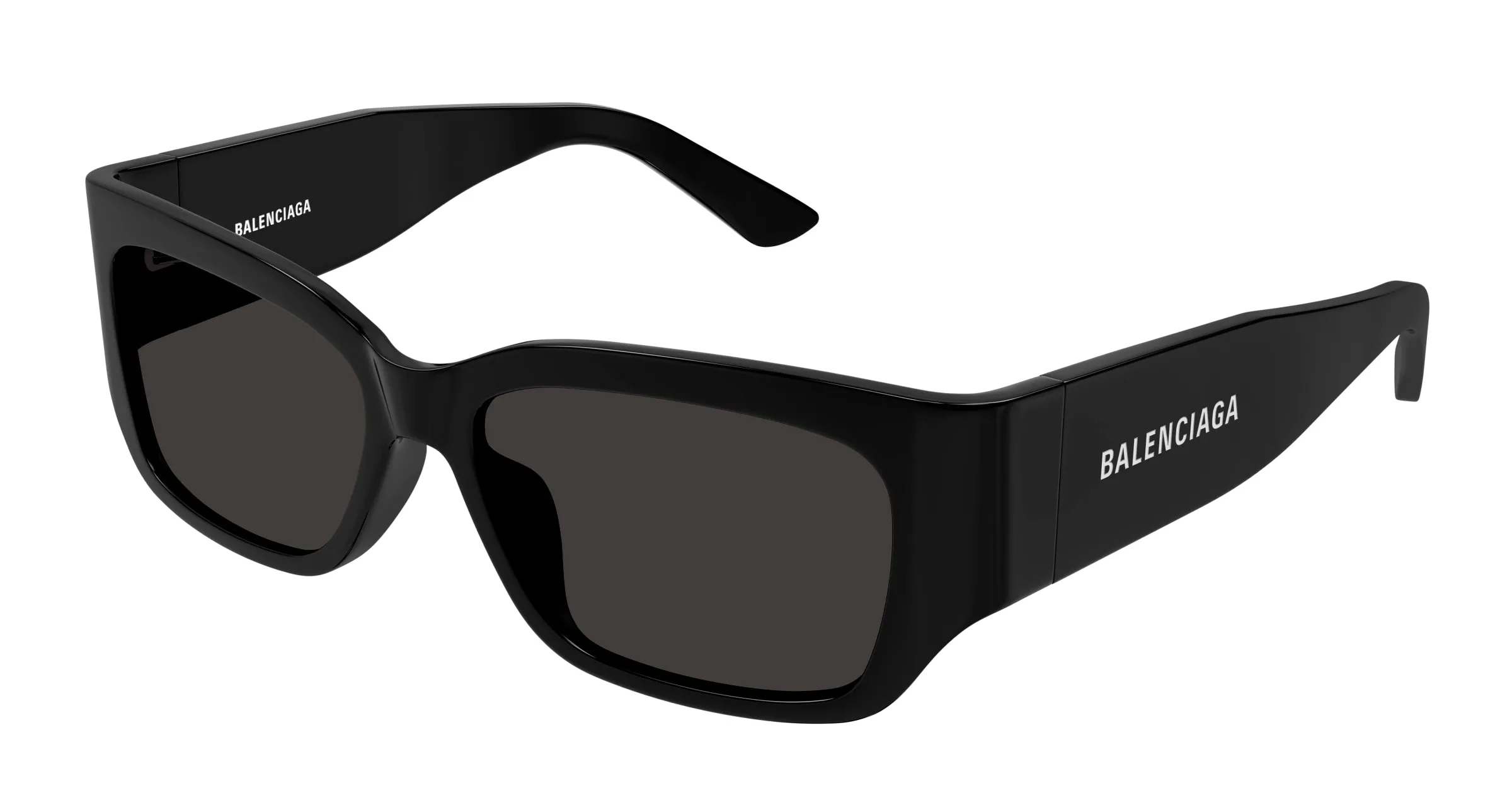 Balenciaga BB0331SK 001 Occhiali da sole Acetato Nero Grigio Squadrata - immagine 1