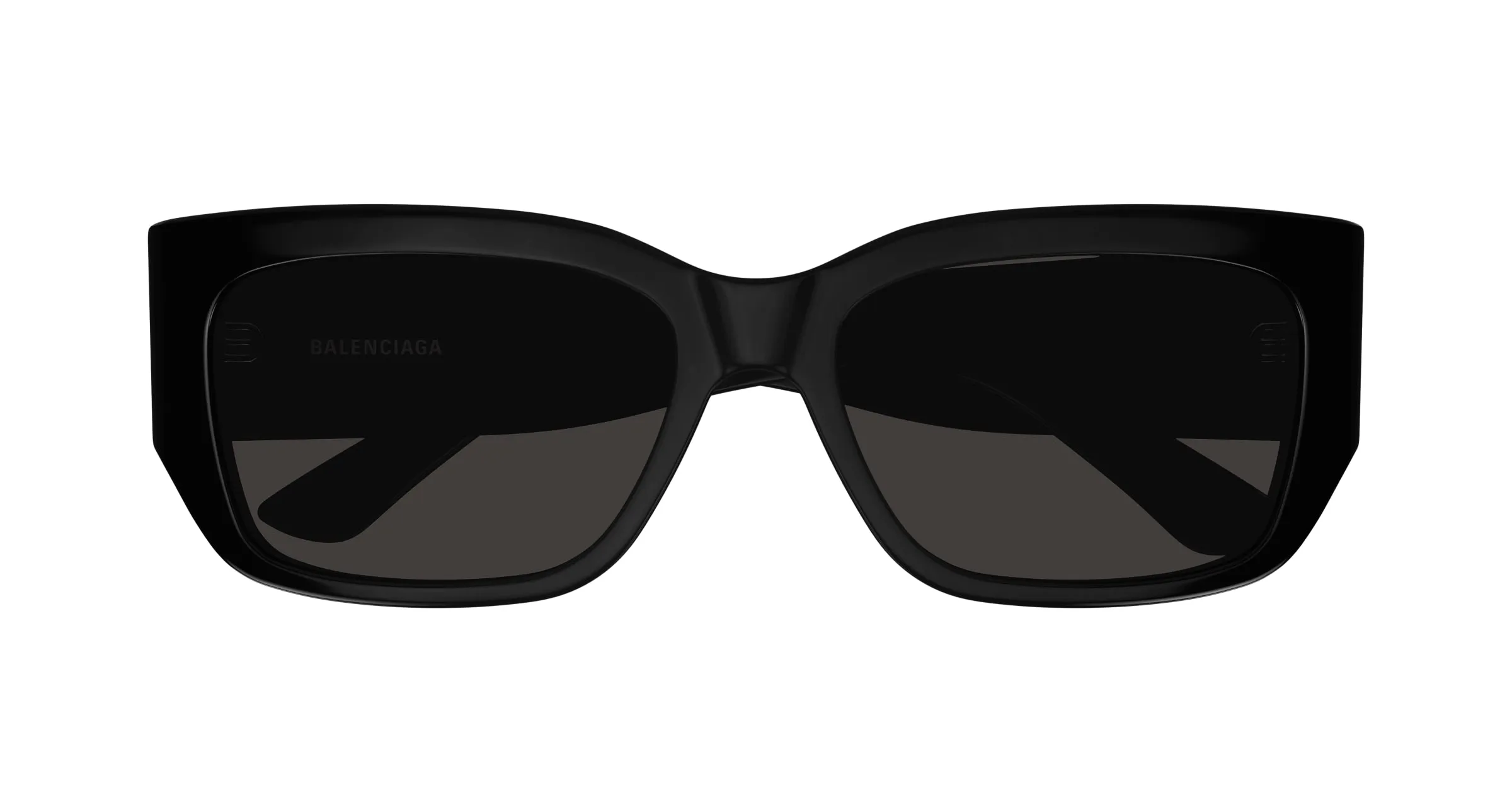 Balenciaga BB0331SK 001 Occhiali da sole Acetato Nero Grigio Squadrata - immagine 2