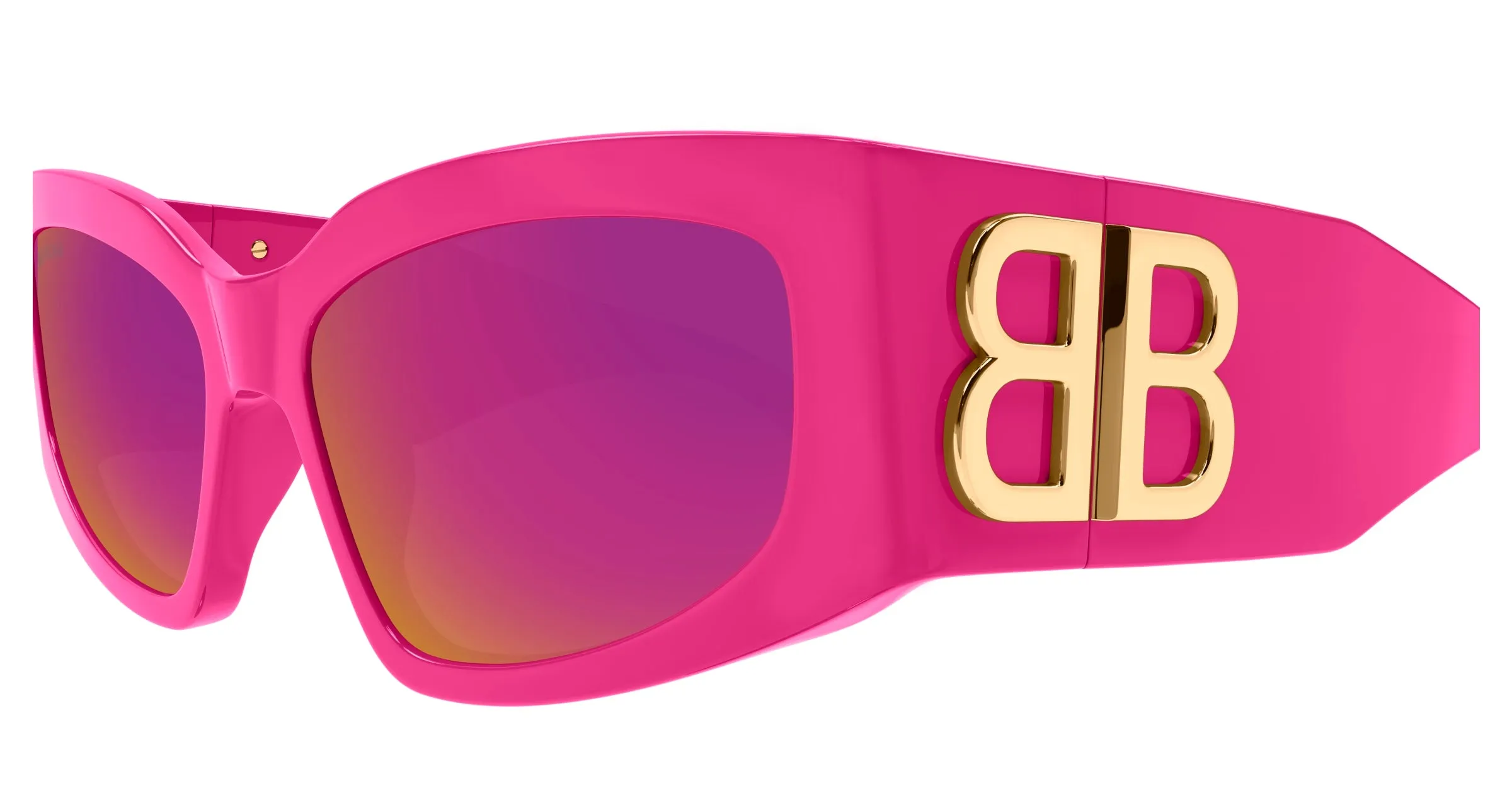 Balenciaga BB0321S 011 Occhiali da sole Acetato Fucsia Rosa Cat Eye - immagine 3
