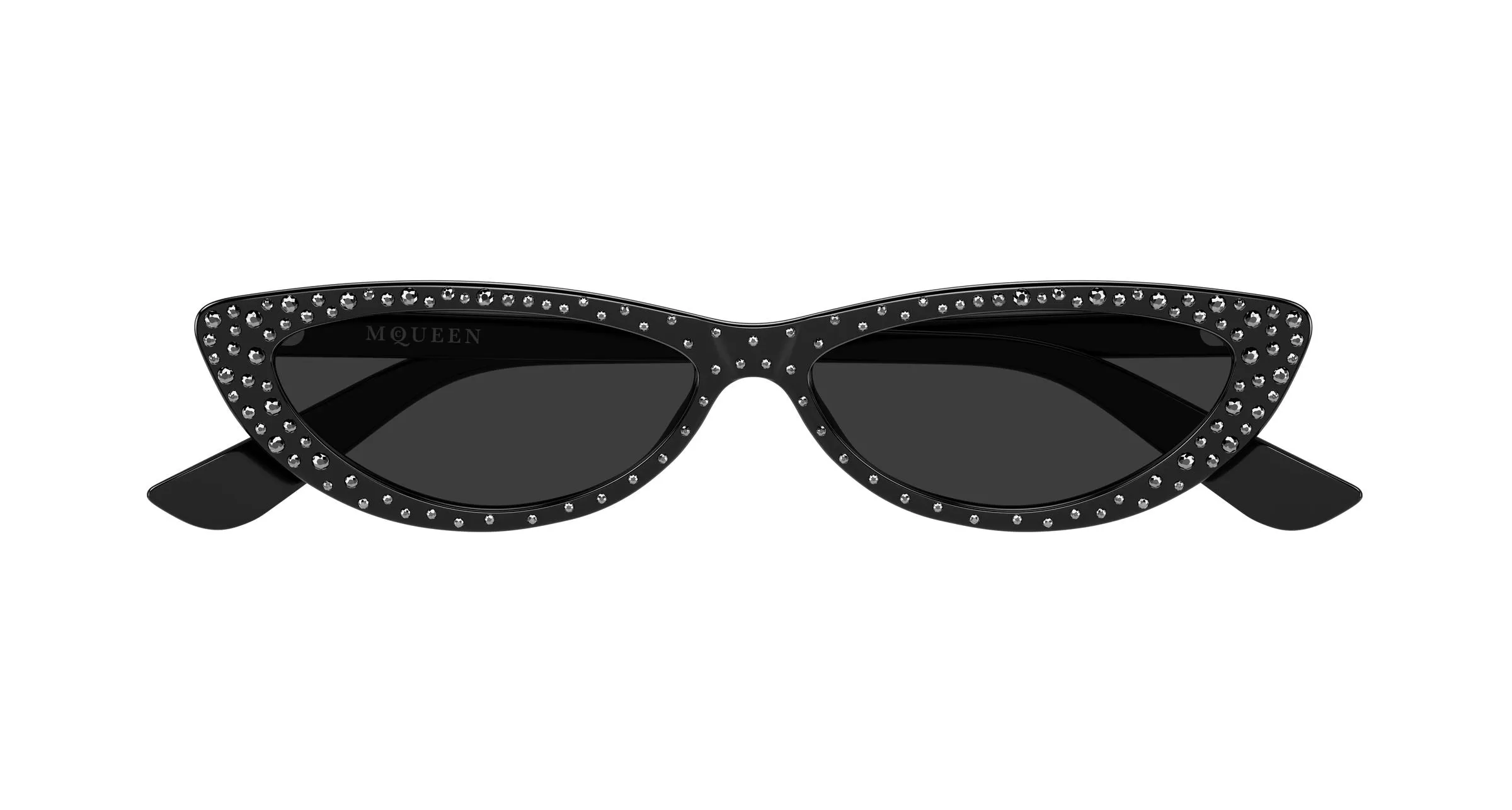 Alexander McQueen AM0535S 005 Occhiali da sole Acetato Nero Grigio Rotonda - immagine 2