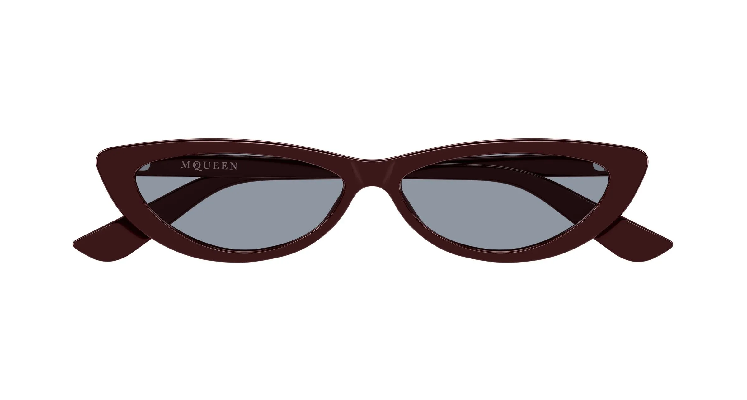 Alexander McQueen AM0535S 004 Occhiali da sole Acetato Rosso Azzurro Rotonda - immagine 2
