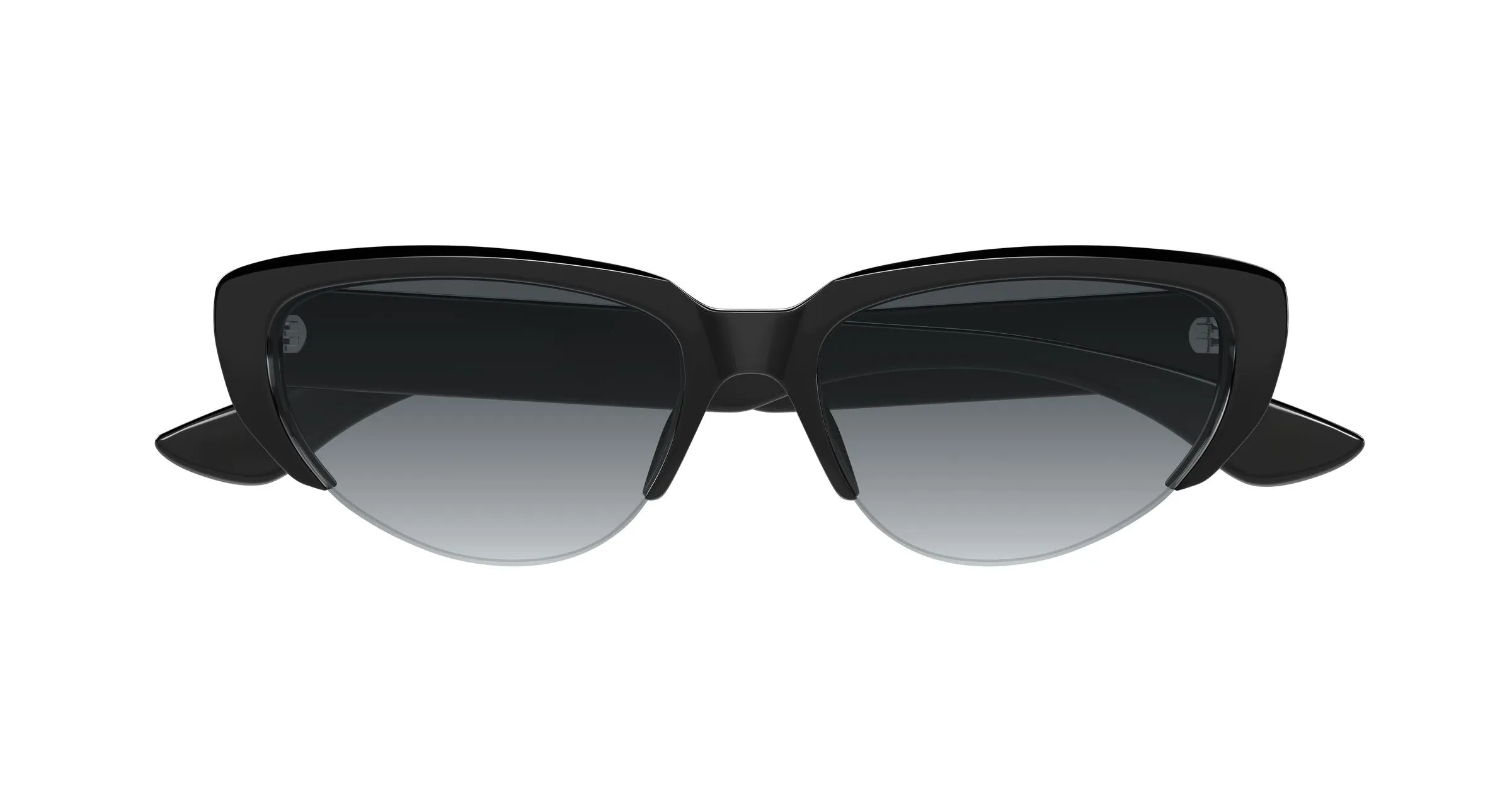 Alexander McQueen AM0533S 001 Occhiali da sole Acetato Nero Grigio Cat Eye - immagine 2