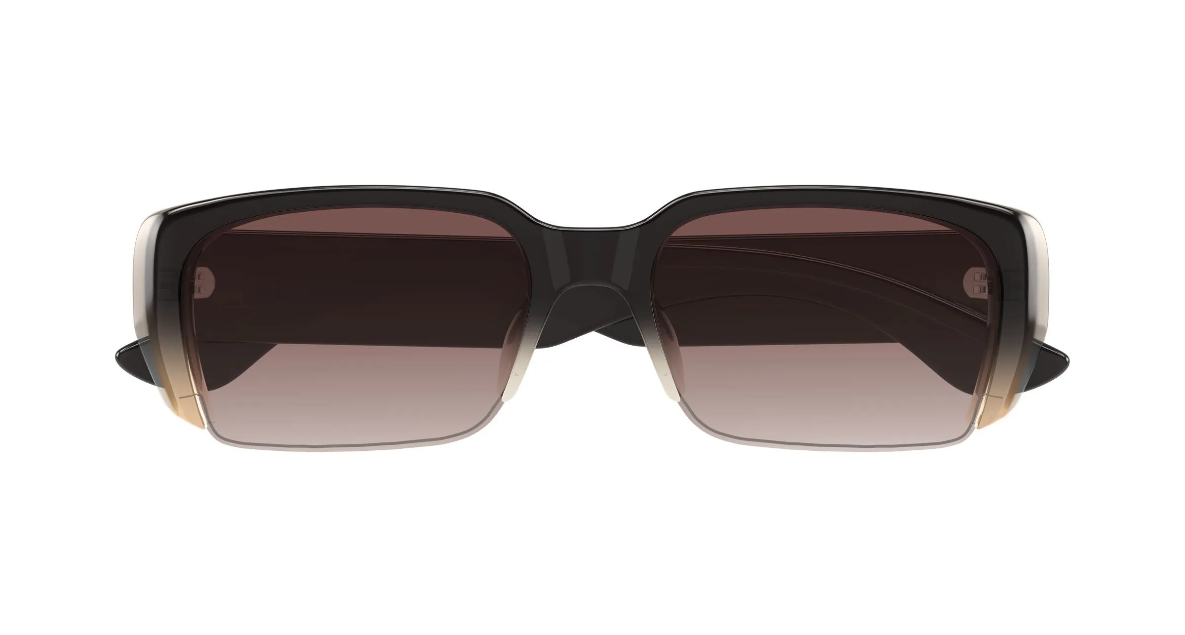 Alexander McQueen AM0532S 004 Occhiali da sole Acetato Marrone Marrone Squadrata - immagine 2