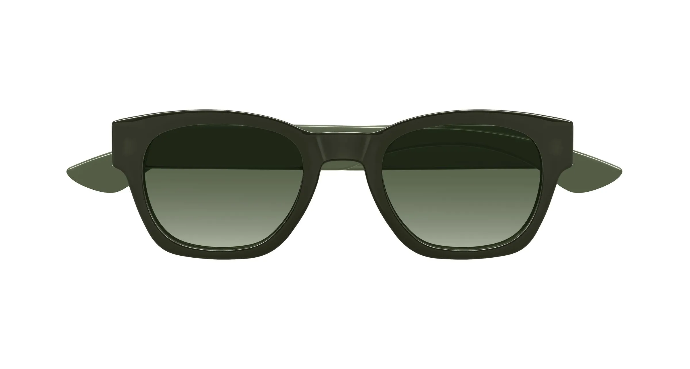Alexander McQueen AM0530S 004 Occhiali da sole Acetato Verde Verde Rotonda - immagine 2