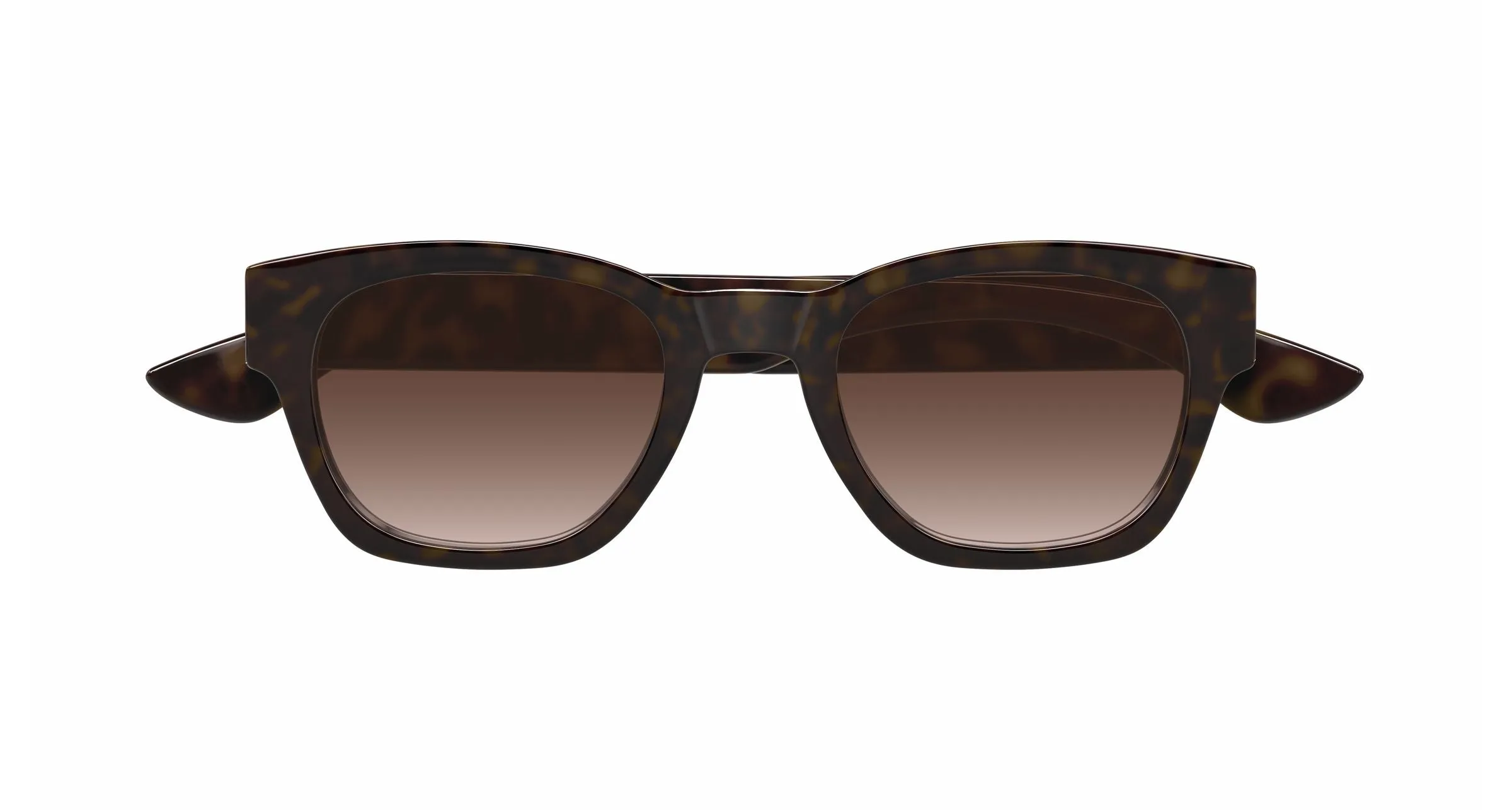Alexander McQueen AM0530S 002 Occhiali da sole Acetato Havana Marrone Rotonda - immagine 2