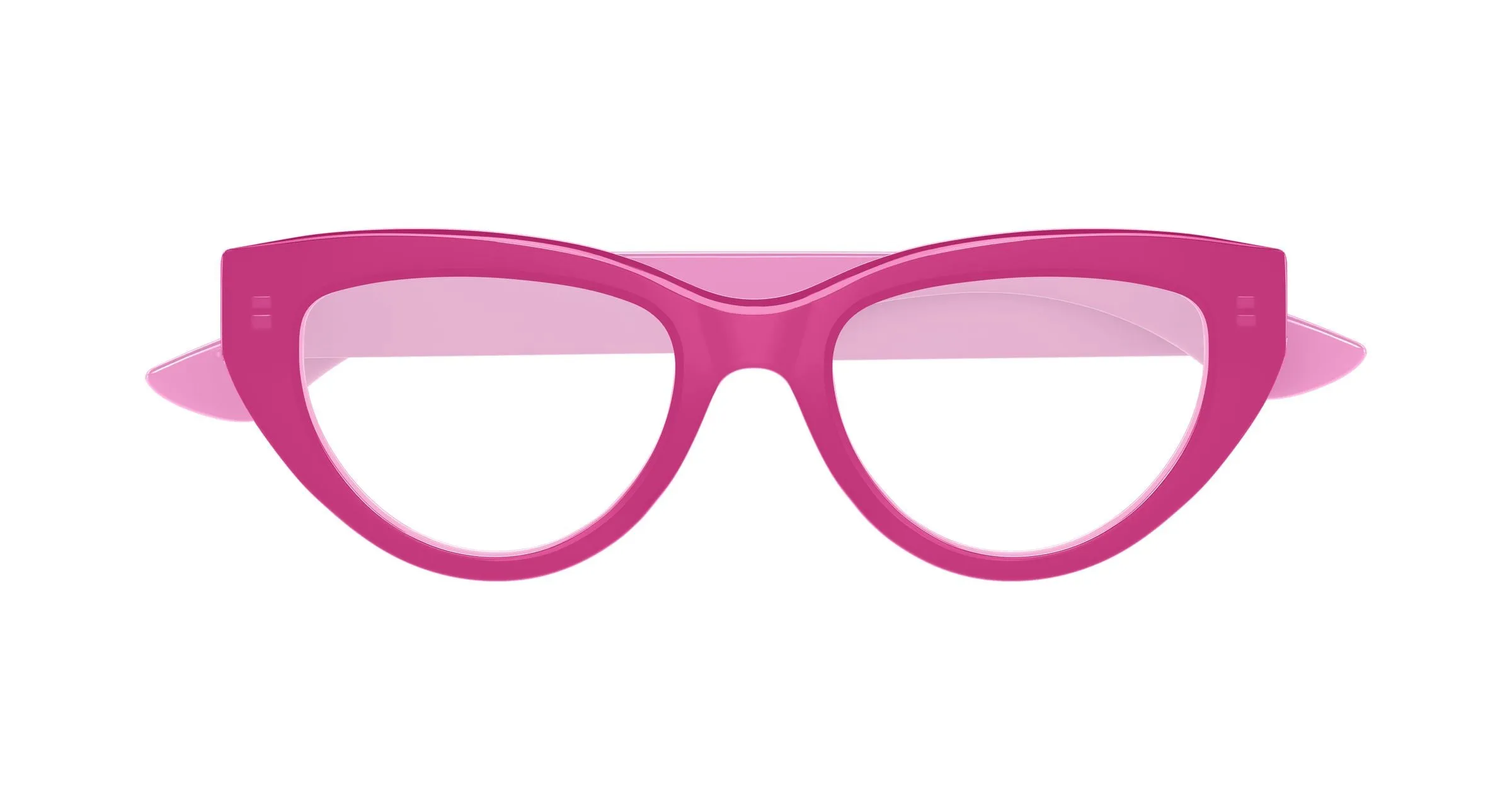 Alexander McQueen AM0529O 004 Montature da vista Acetato Rosa Trasparente Cat Eye - immagine 2