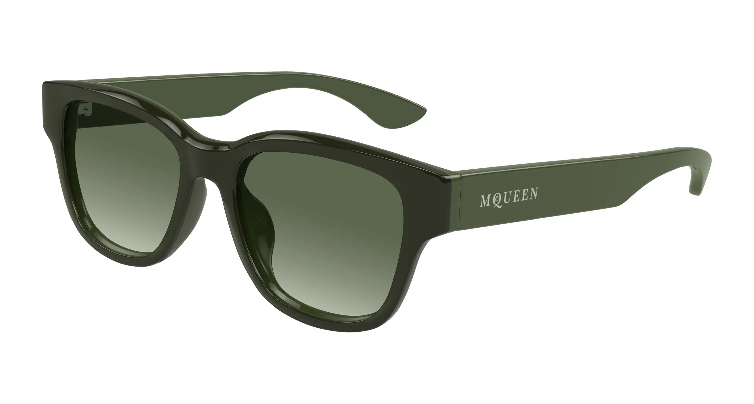 Alexander McQueen AM0528SA 004 Occhiali da sole Acetato Verde Verde Squadrata - immagine 1