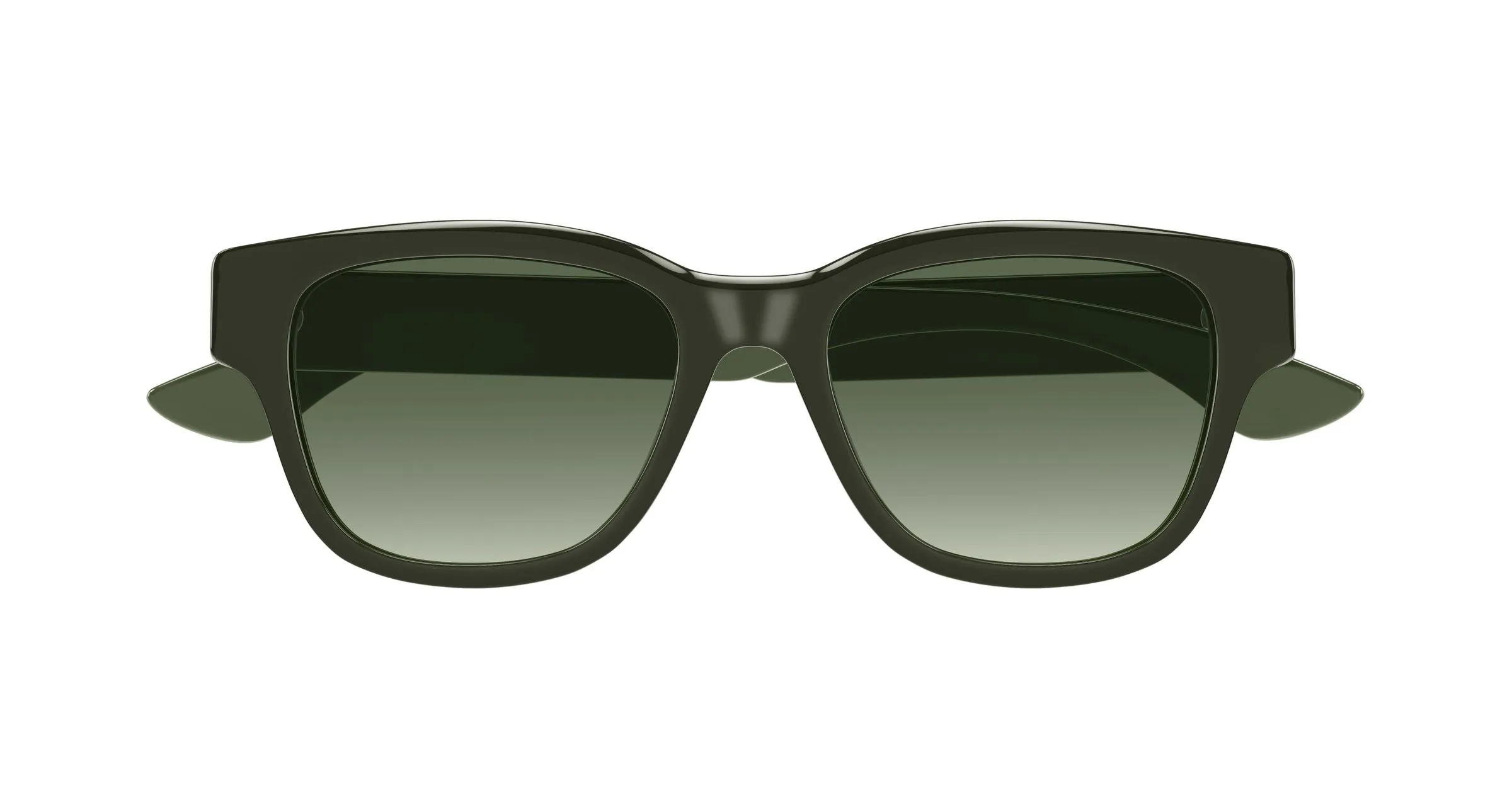 Alexander McQueen AM0528SA 004 Occhiali da sole Acetato Verde Verde Squadrata - immagine 2