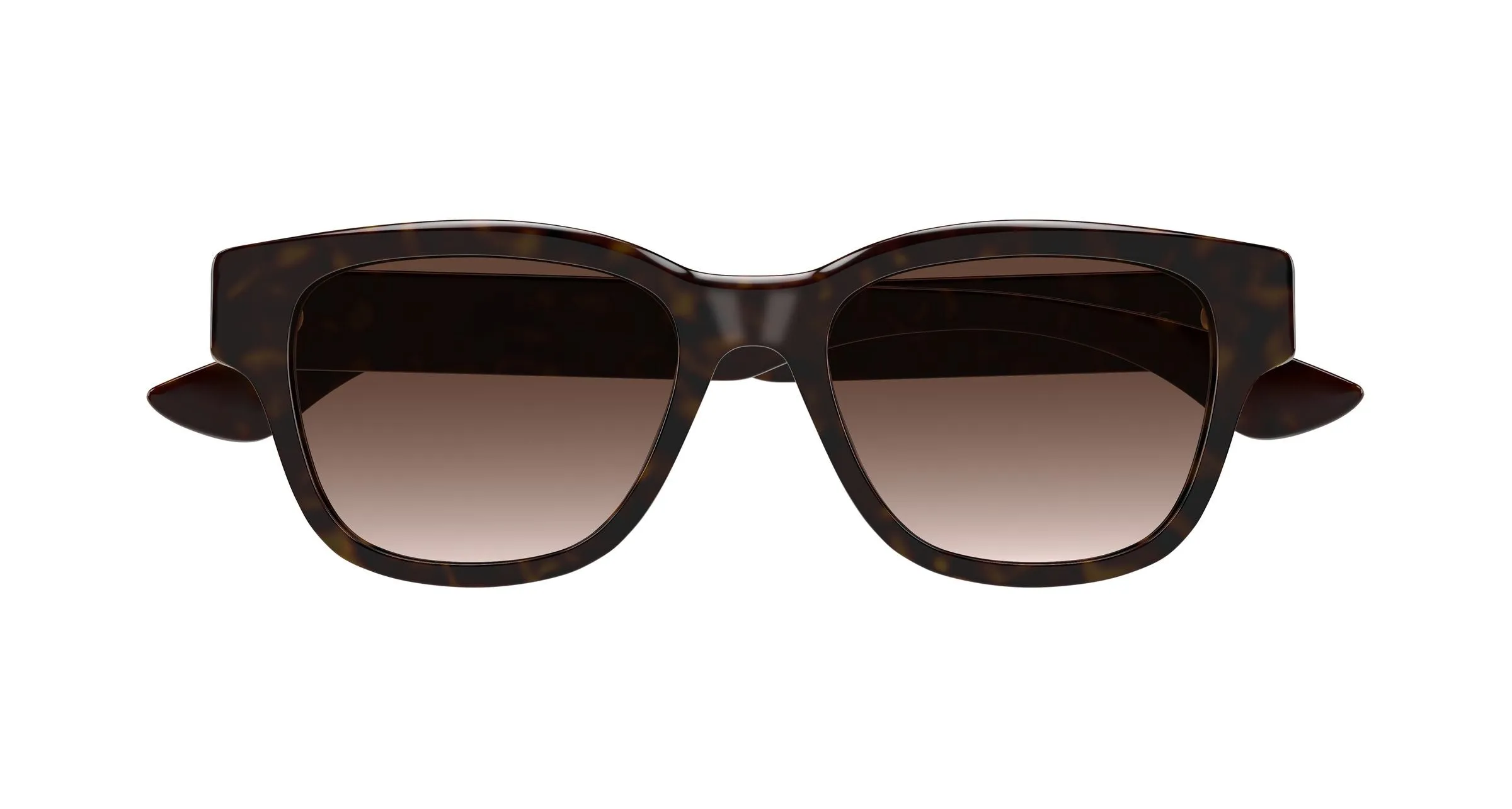 Alexander McQueen AM0528SA 002 Occhiali da sole Acetato Havana Marrone Squadrata - immagine 2