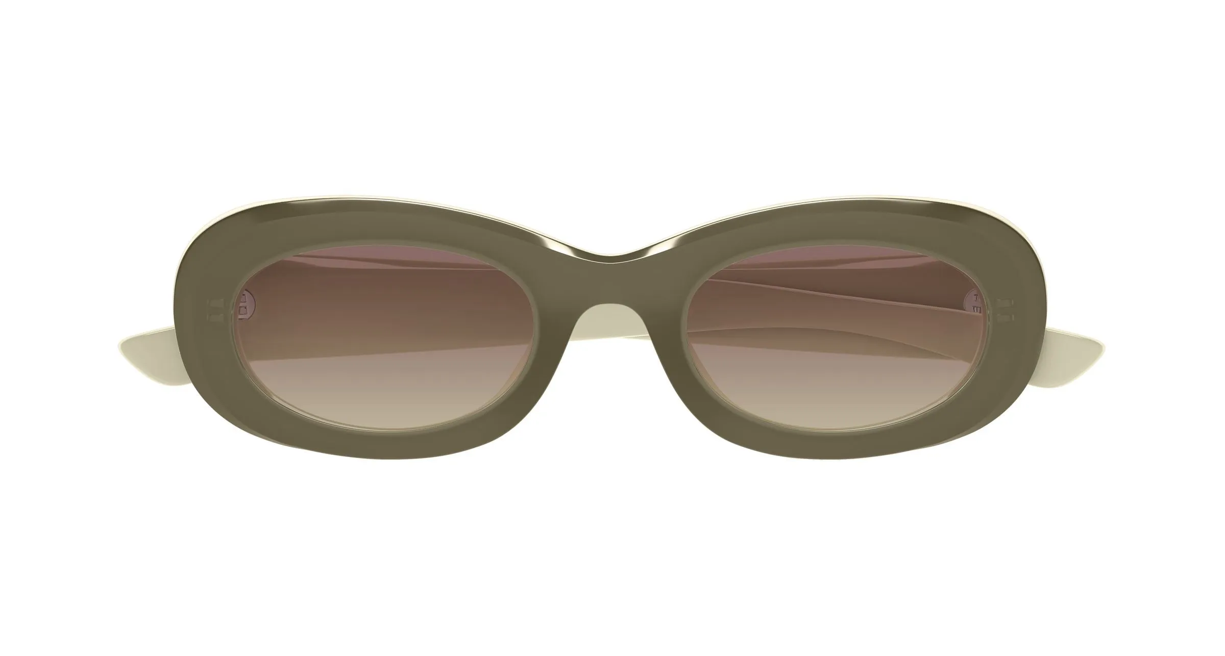 Alexander McQueen AM0527SA 004 Occhiali da sole Acetato Marrone Marrone Rotonda - immagine 2