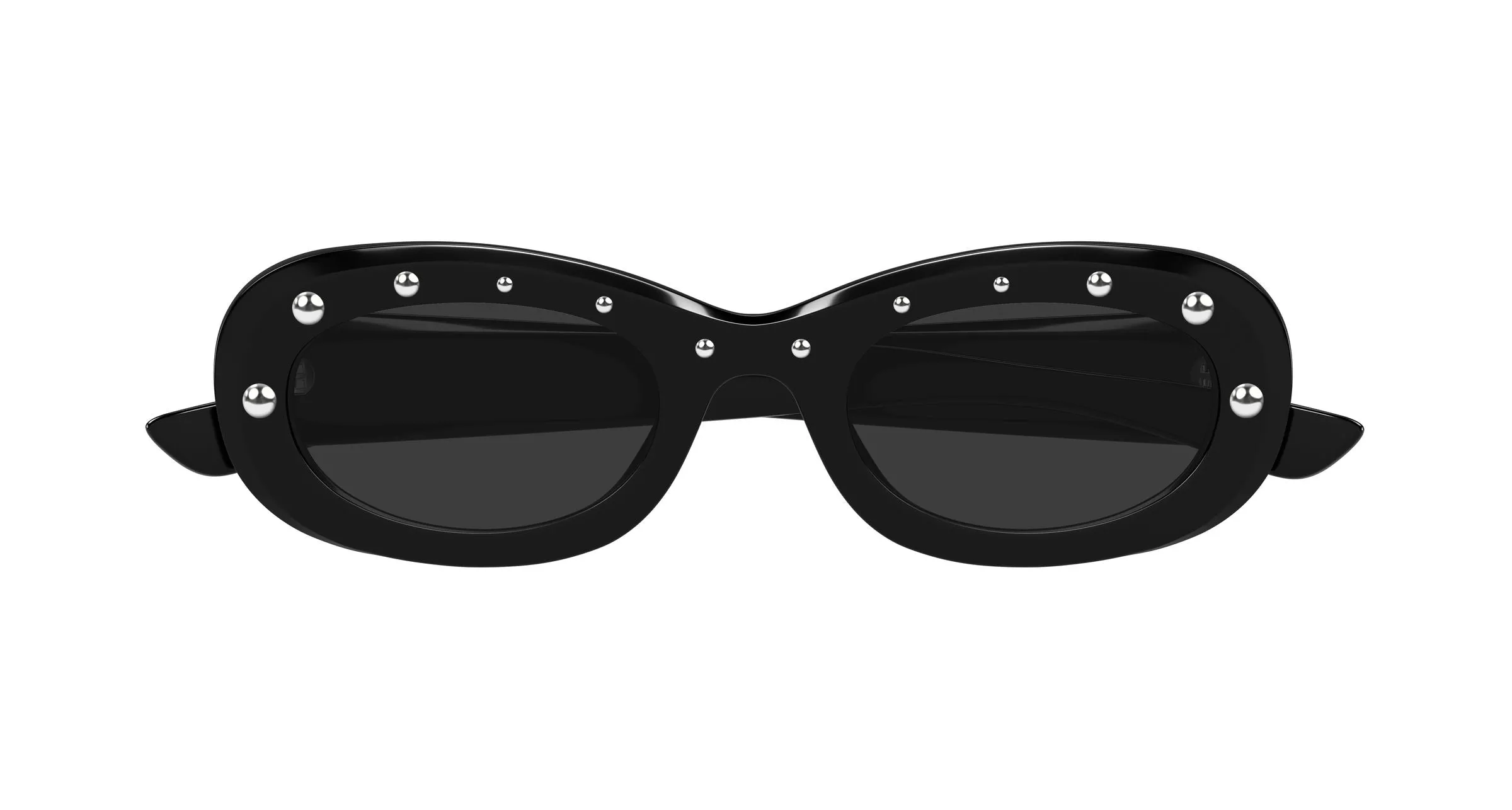 Alexander McQueen AM0527S 005 Occhiali da sole Acetato Nero Grigio Rotonda - immagine 2