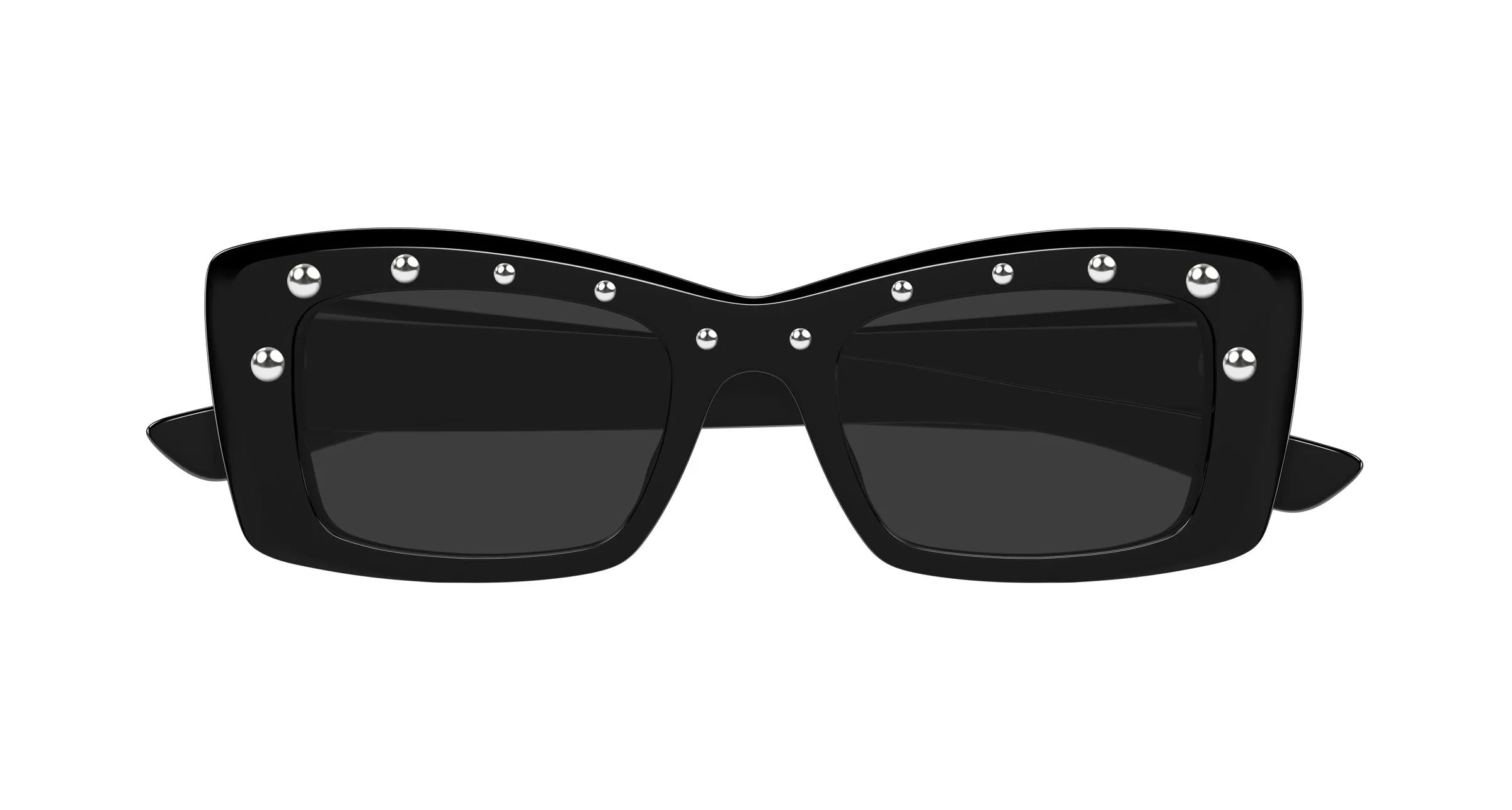Alexander McQueen AM0526S 005 Occhiali da sole Acetato Nero Grigio Squadrata - immagine 2