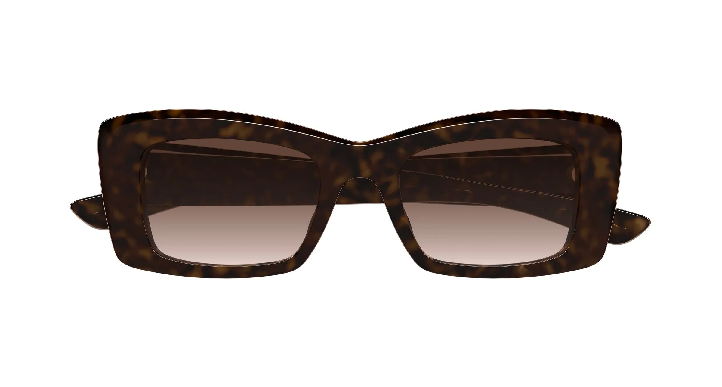 Alexander McQueen AM0526S 002 Occhiali da sole Acetato Havana Marrone Squadrata - immagine 2