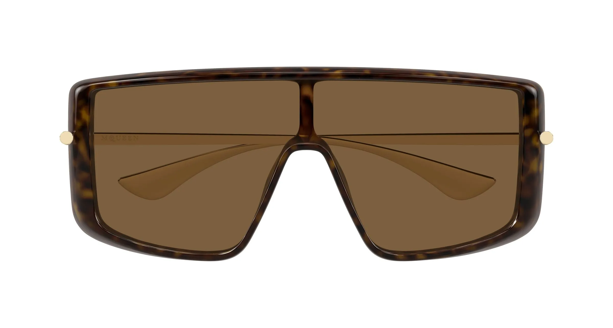 Alexander McQueen AM0524S 002 Occhiali da sole Acetato Havana Marrone Squadrata - immagine 2