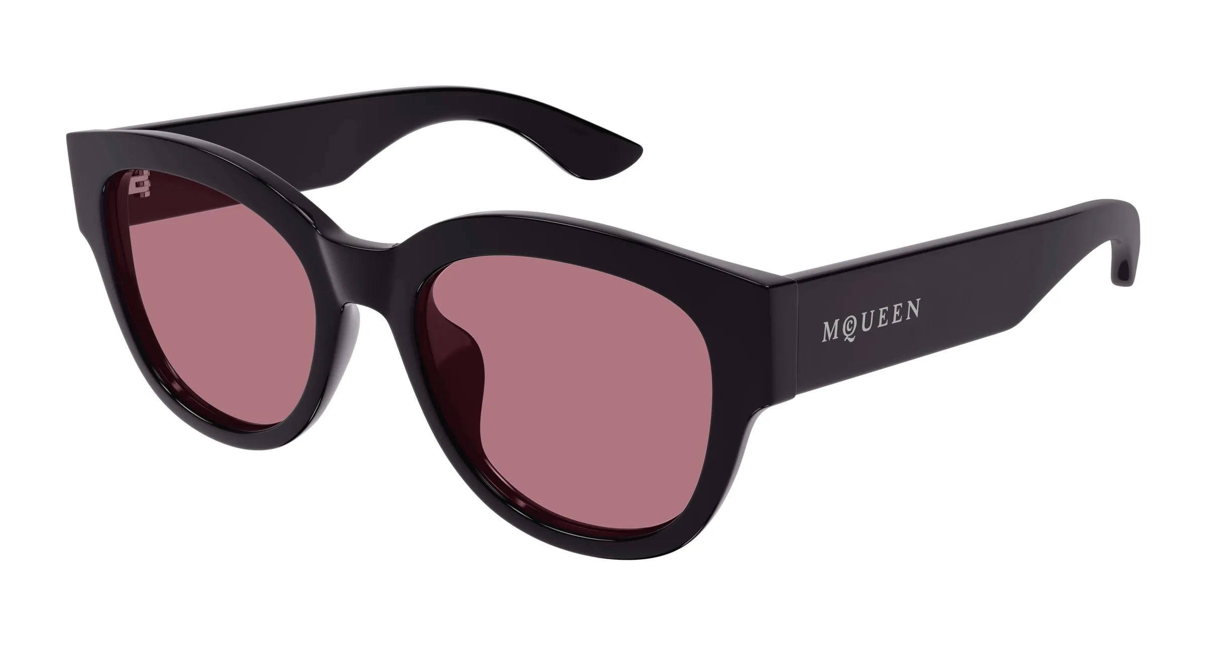 Alexander McQueen AM0509SA 004 Occhiali da sole Acetato Viola Rosso Cat Eye - immagine 1