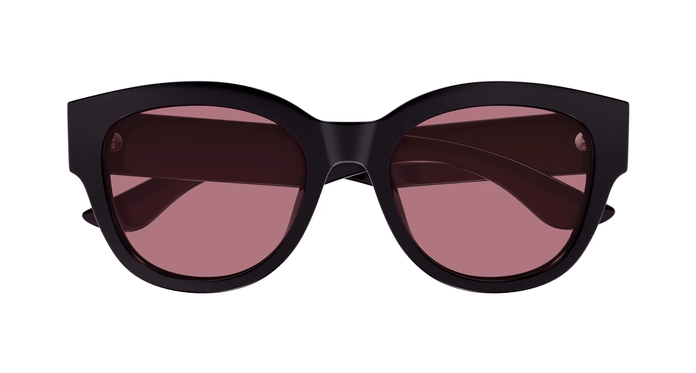 Alexander McQueen AM0509SA 004 Occhiali da sole Acetato Viola Rosso Cat Eye - immagine 2
