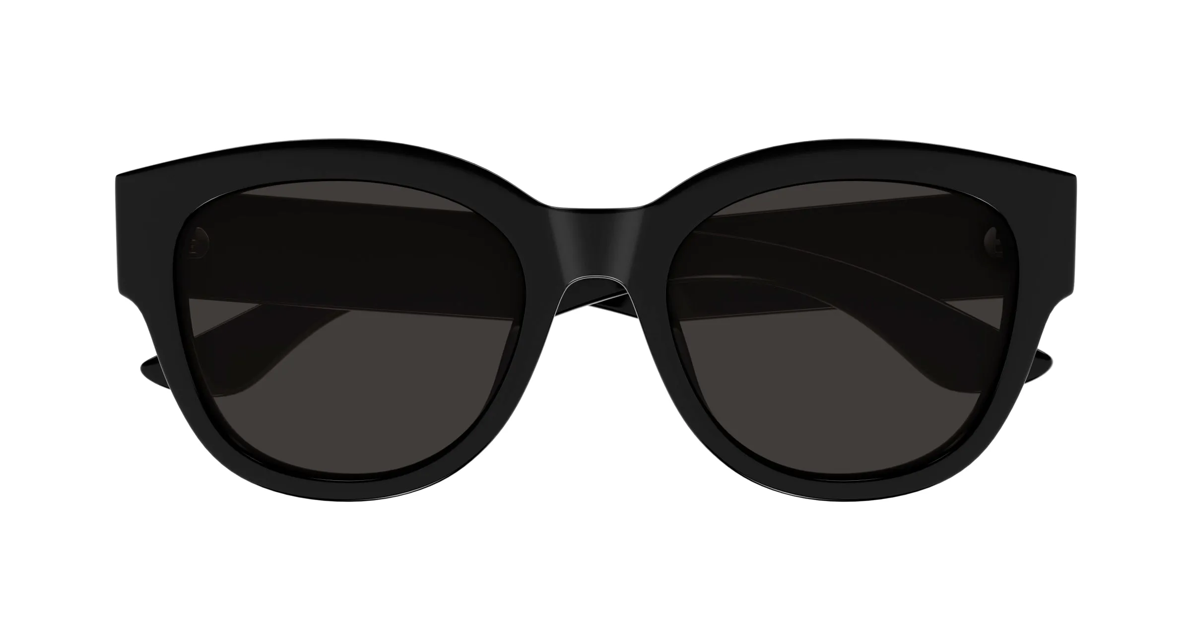 Alexander McQueen AM0509SA 001 Occhiali da sole Acetato Nero Grigio Cat Eye - immagine 2
