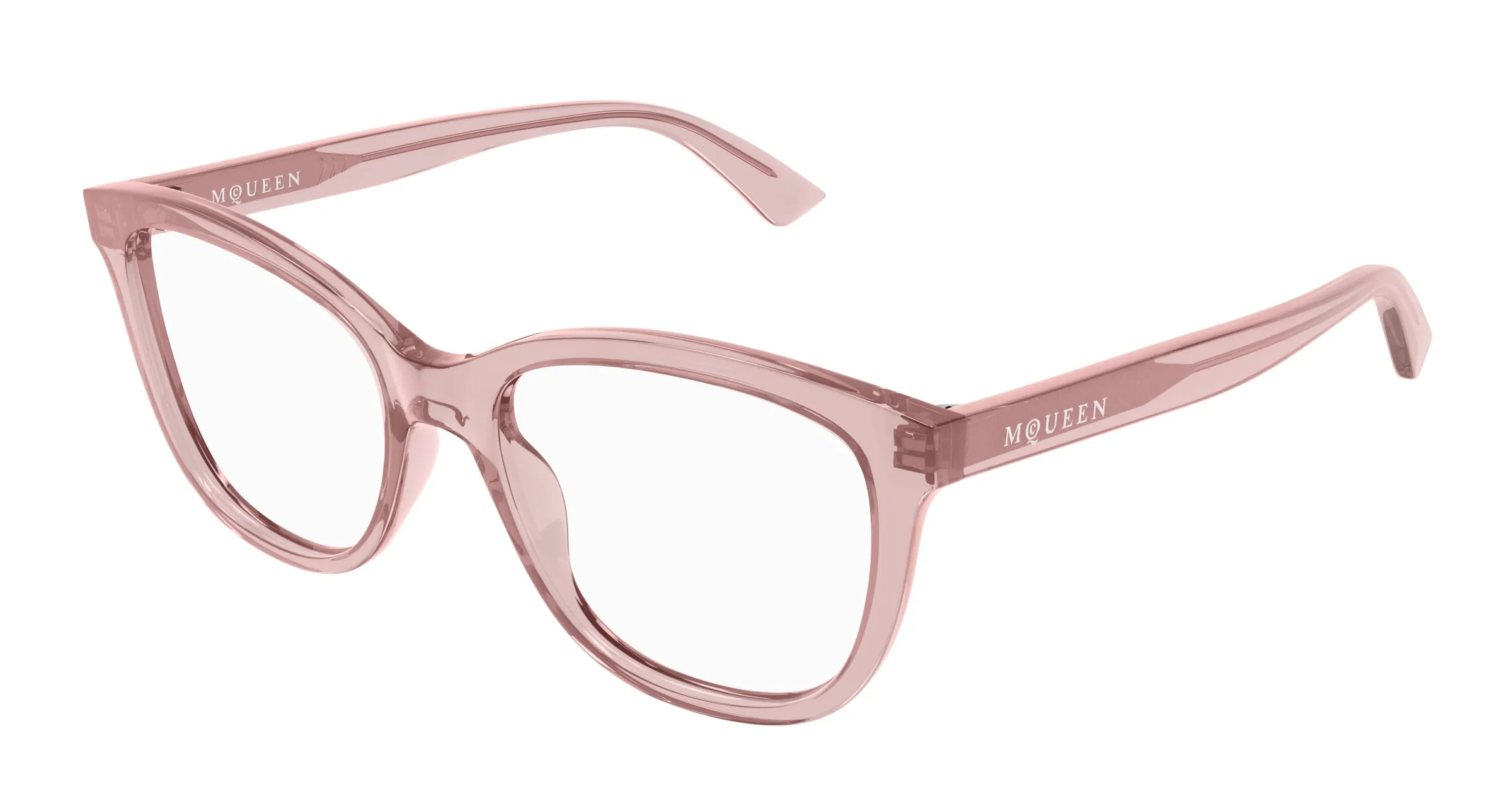 Alexander McQueen AM0487O 004 Montature da vista Acetato Rosso Trasparente Cat Eye - immagine 1
