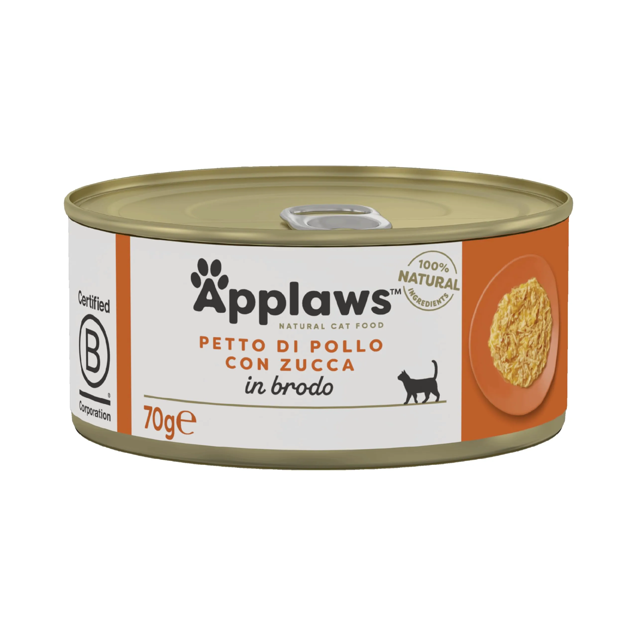Applaws 100% Natural Wet Cat Food Tin Chicken with Pumpkin 24 x 70g Tins - immagine 1