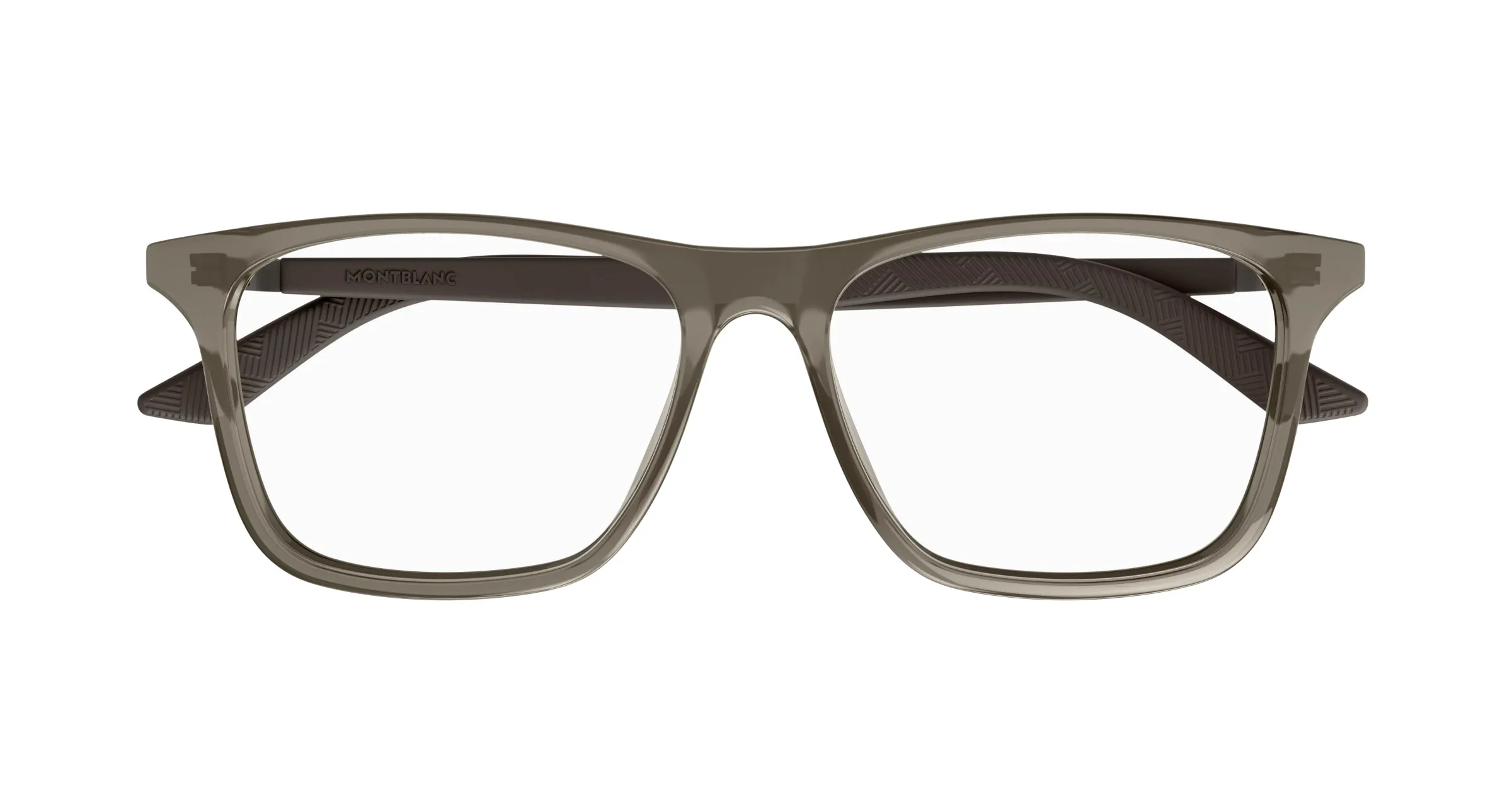 Montblanc MB0359O 008 Montature da vista Acetato Grigio Trasparente Squadrata - immagine 2