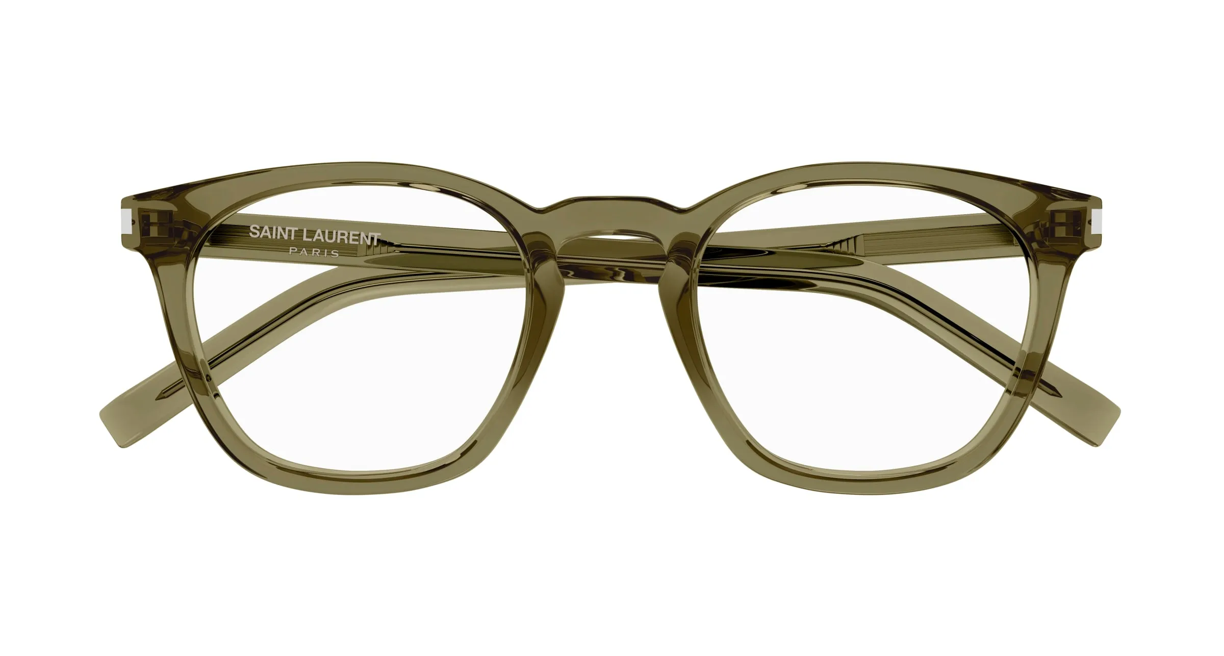 SAINT LAURENT SL 28 OPT 006 Montature da vista Acetato Marrone Trasparente Rotonda - immagine 2
