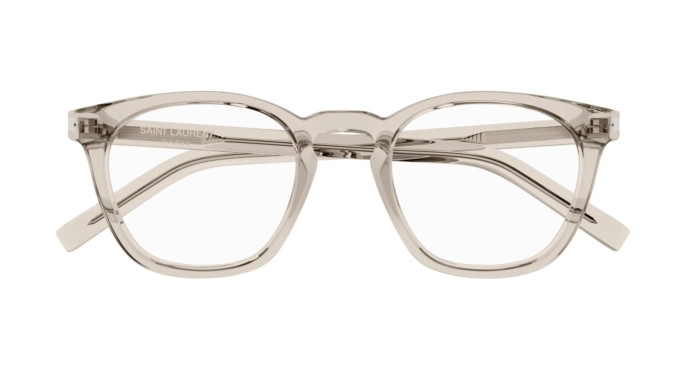 SAINT LAURENT SL 28 OPT 005 Montature da vista Acetato Beige Trasparente Rotonda - immagine 2
