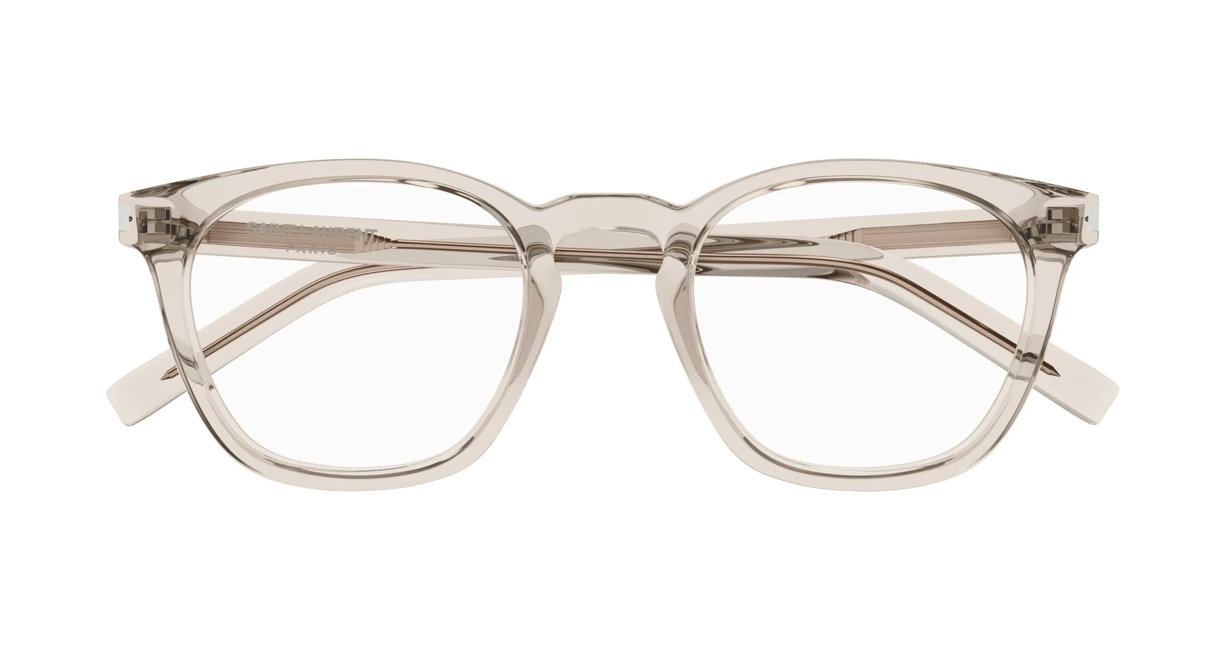SAINT LAURENT SL 28 OPT 004 Montature da vista Acetato Beige Trasparente Rotonda - immagine 2