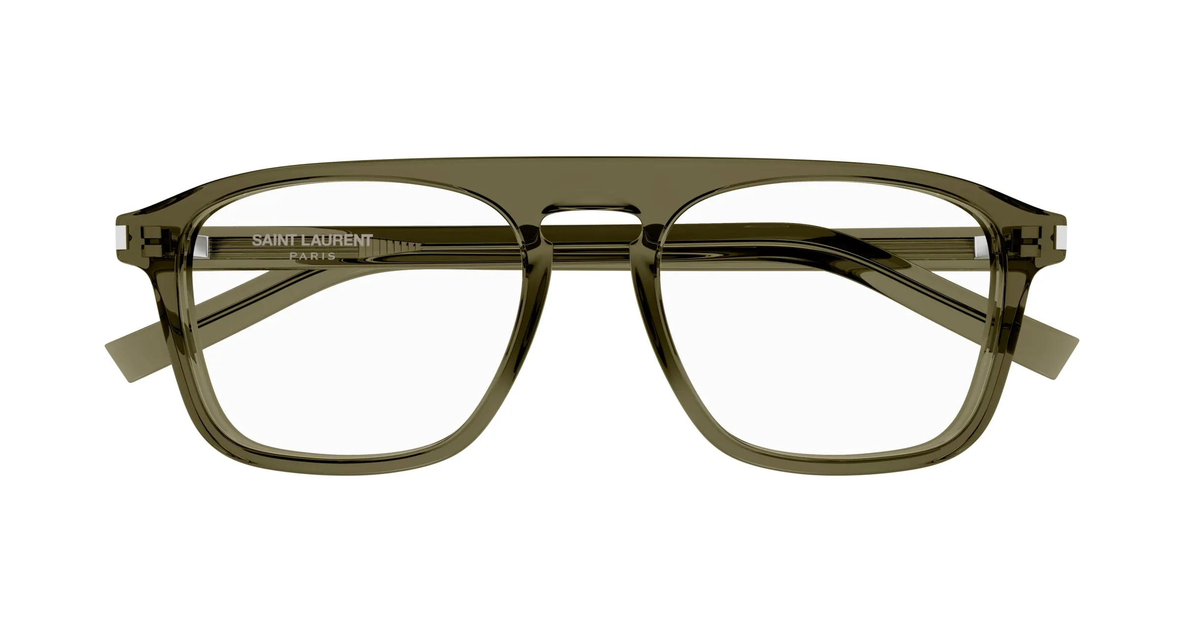 SAINT LAURENT SL 157 006 Montature da vista Acetato Marrone Trasparente Squadrata ["Antiriflesso"] - immagine 2