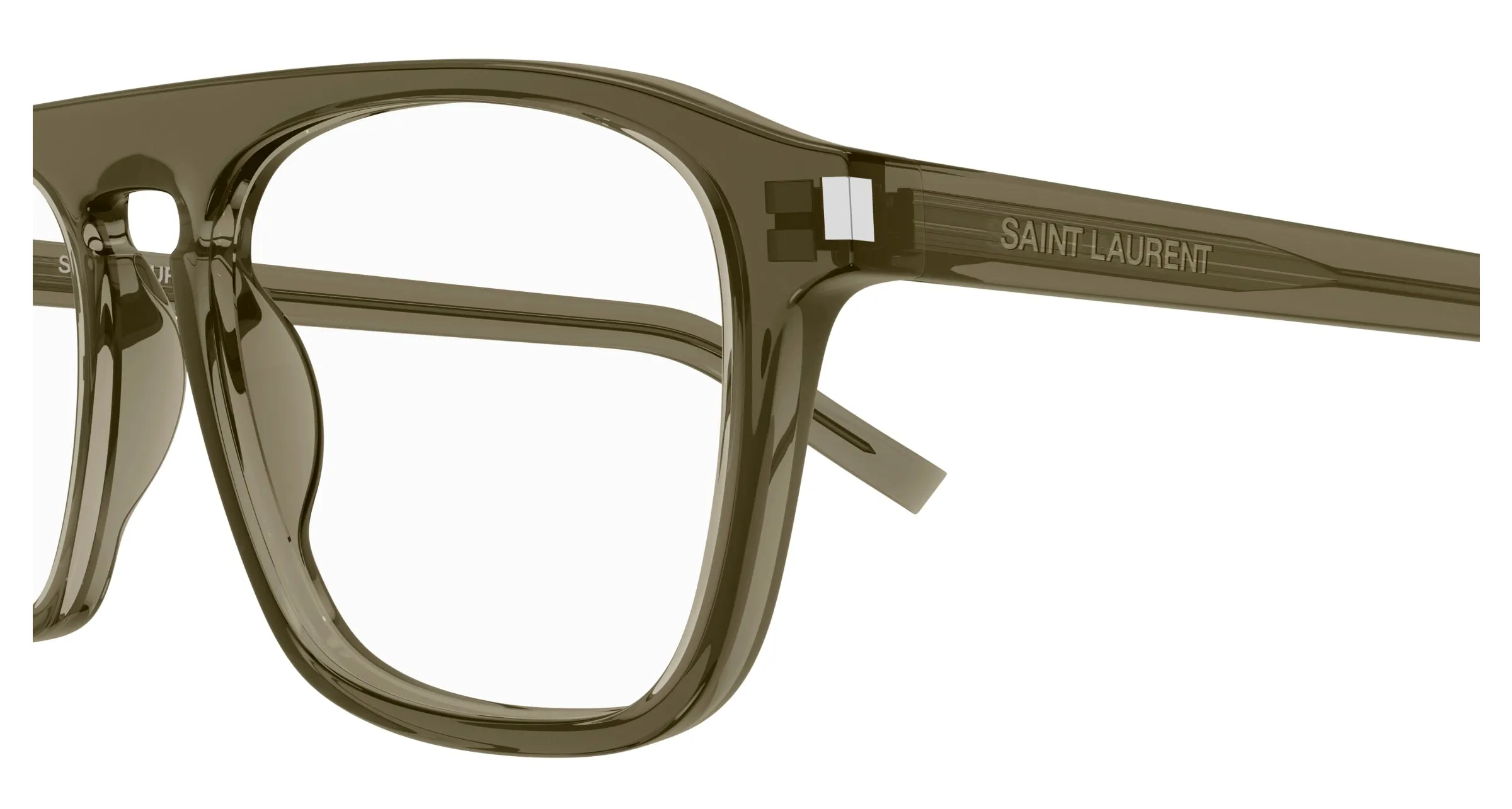 SAINT LAURENT SL 157 006 Montature da vista Acetato Marrone Trasparente Squadrata ["Antiriflesso"] - immagine 3