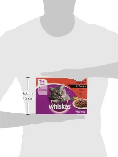 Whiskas 1 cibo umido per gatti – selezione classica in salsa – cibo umido di alta qualità in 48 sacchetti per un gatto felice a partire da 1 anno – cibo per gatti – Confezione da 4 (4 x 12 sacchetti - immagine 3