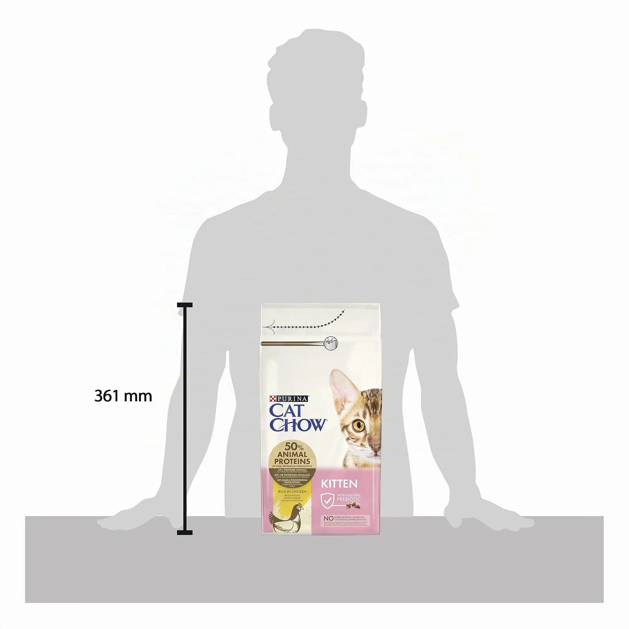PURINA CAT CHOW Kitten Crocchette per gatti cuccioli con Pollo, 6 sacchi da 1.5kg - immagine 2