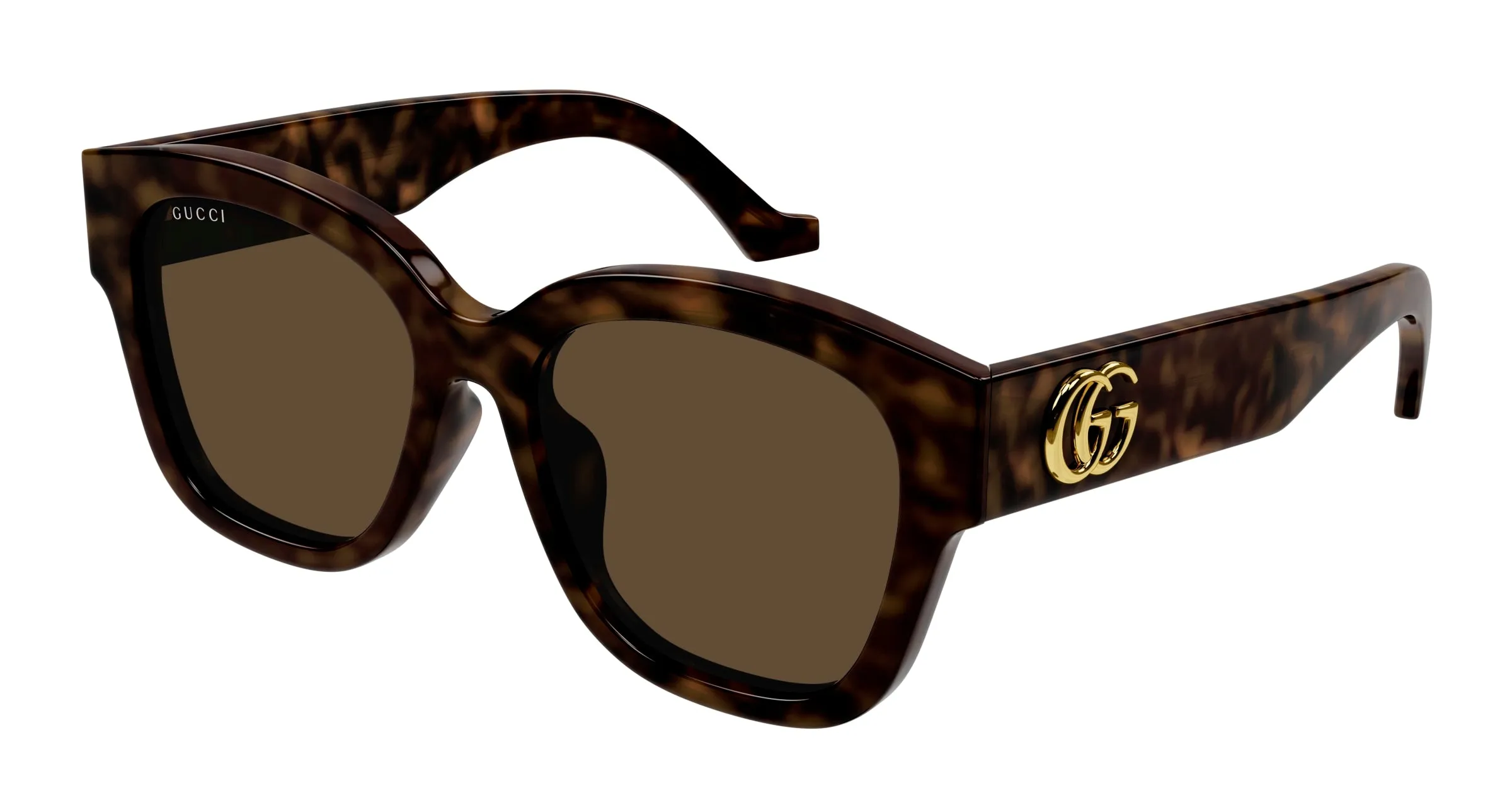 Gucci GG1550SK 002 Occhiali da sole Acetato Havana Marrone Rotonda - immagine 1