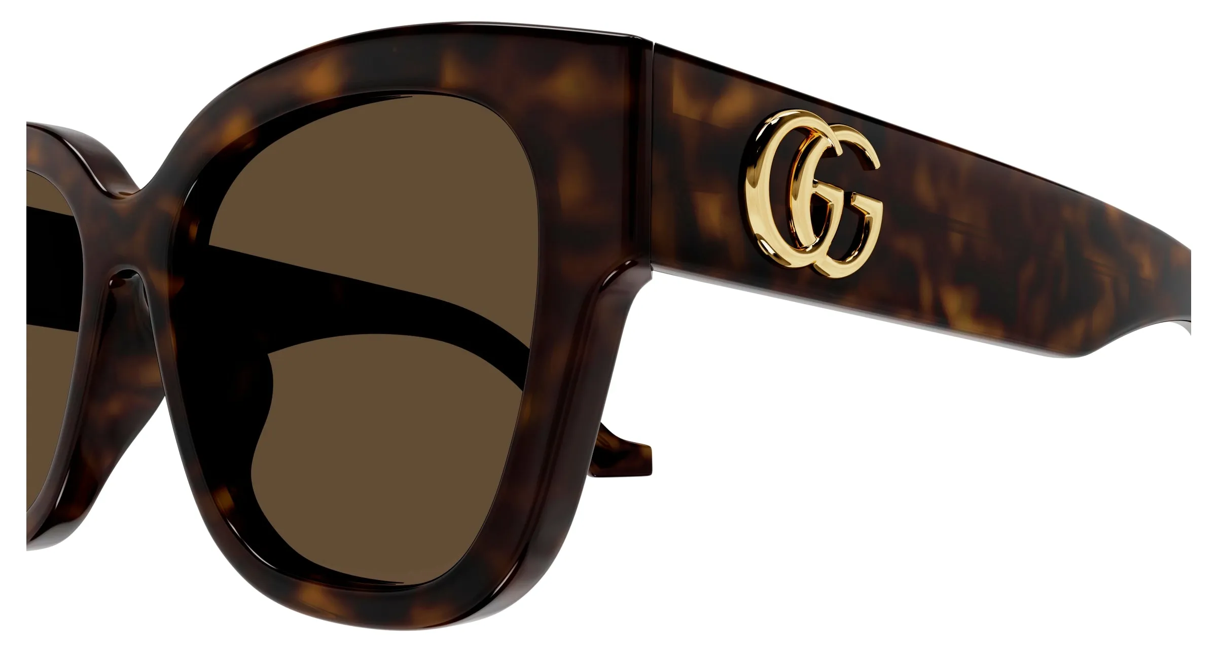 Gucci GG1550SK 002 Occhiali da sole Acetato Havana Marrone Rotonda - immagine 3