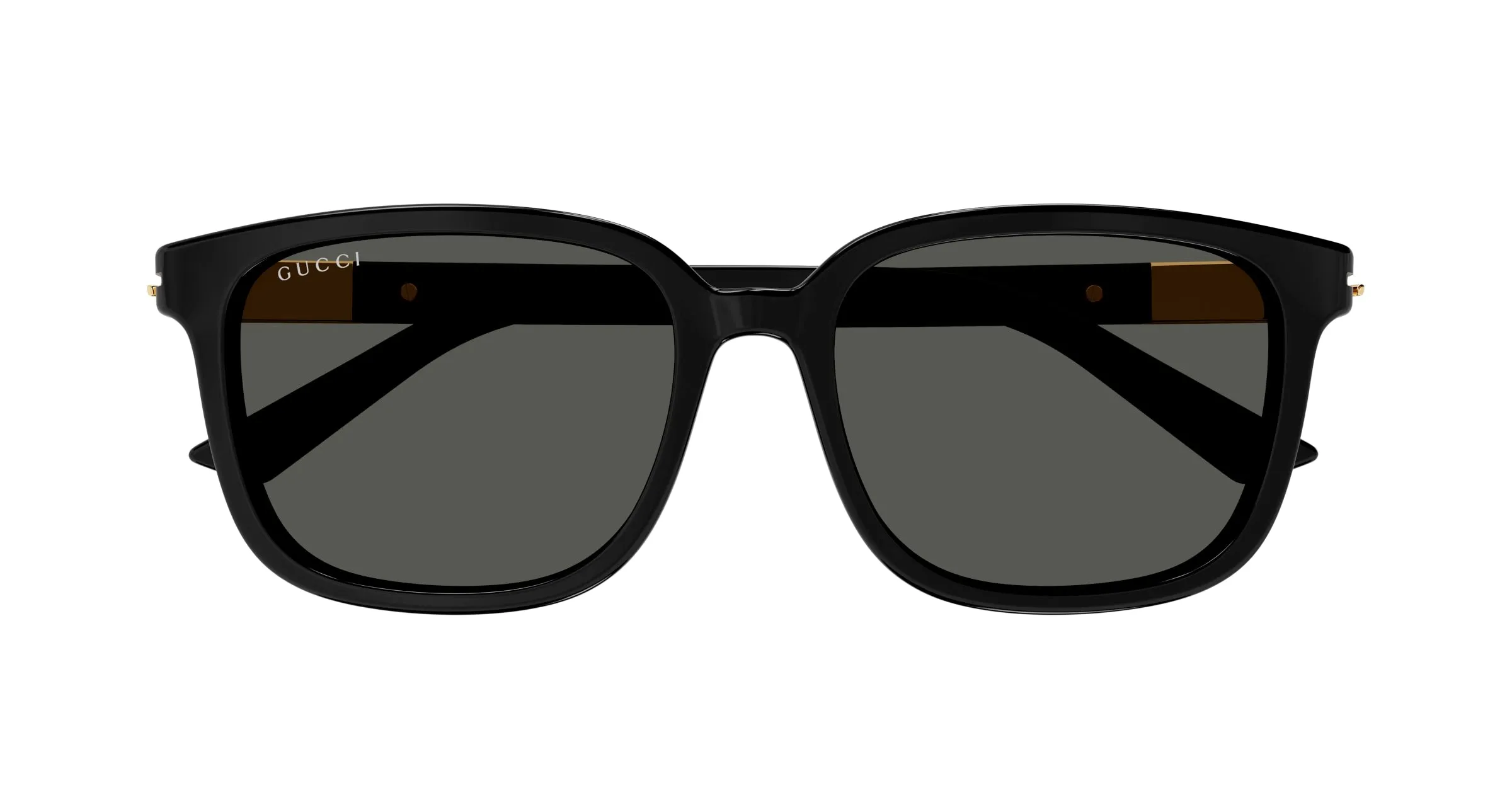 Gucci GG1505SK 001 Occhiali da sole Acetato Nero Grigio Squadrata - immagine 2
