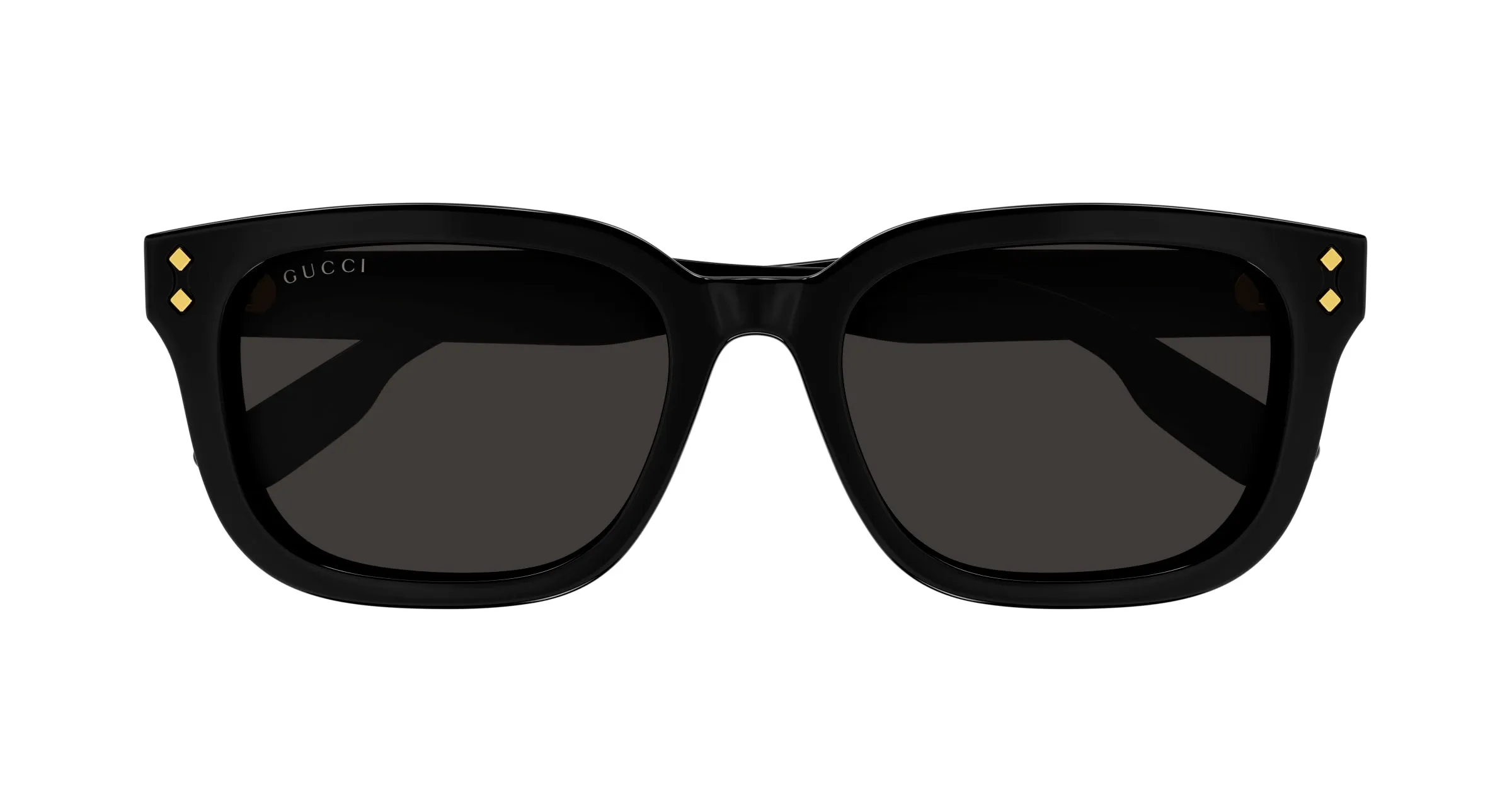 Gucci GG1605SK 001 Occhiali da sole Acetato Nero Grigio Squadrata - immagine 2