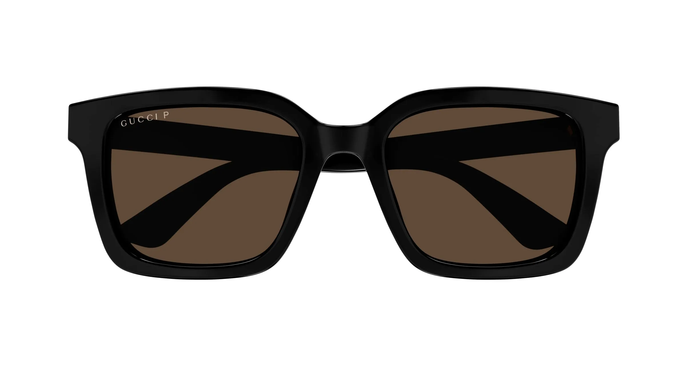 Gucci GG1582SK 004 Occhiali da sole Iniettato Nero Marrone Squadrata - immagine 2