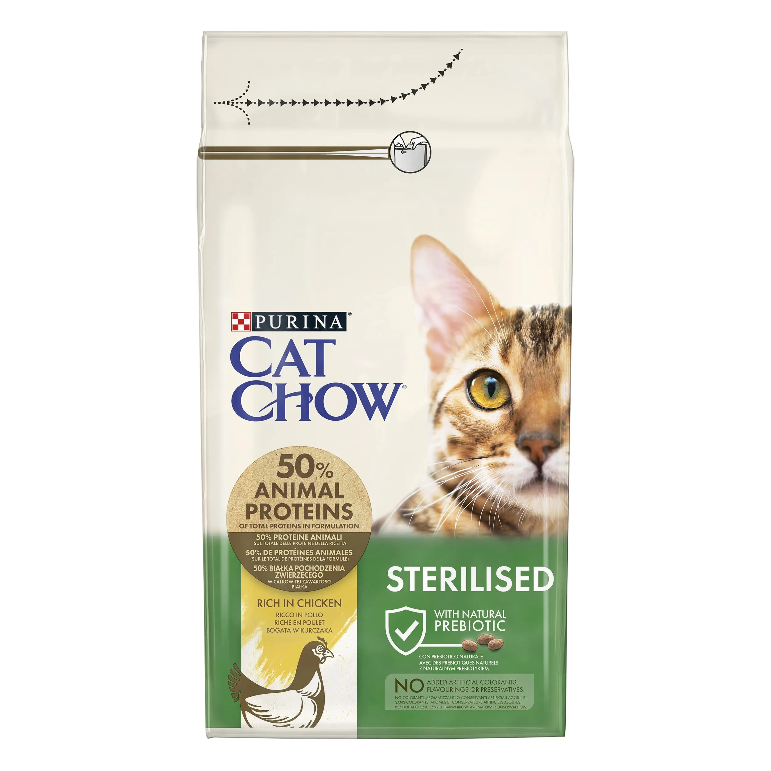 PURINA CAT CHOW Sterilized Crocchette per gatti adulti con Pollo, 6 sacchi da 1.5kg - immagine 2