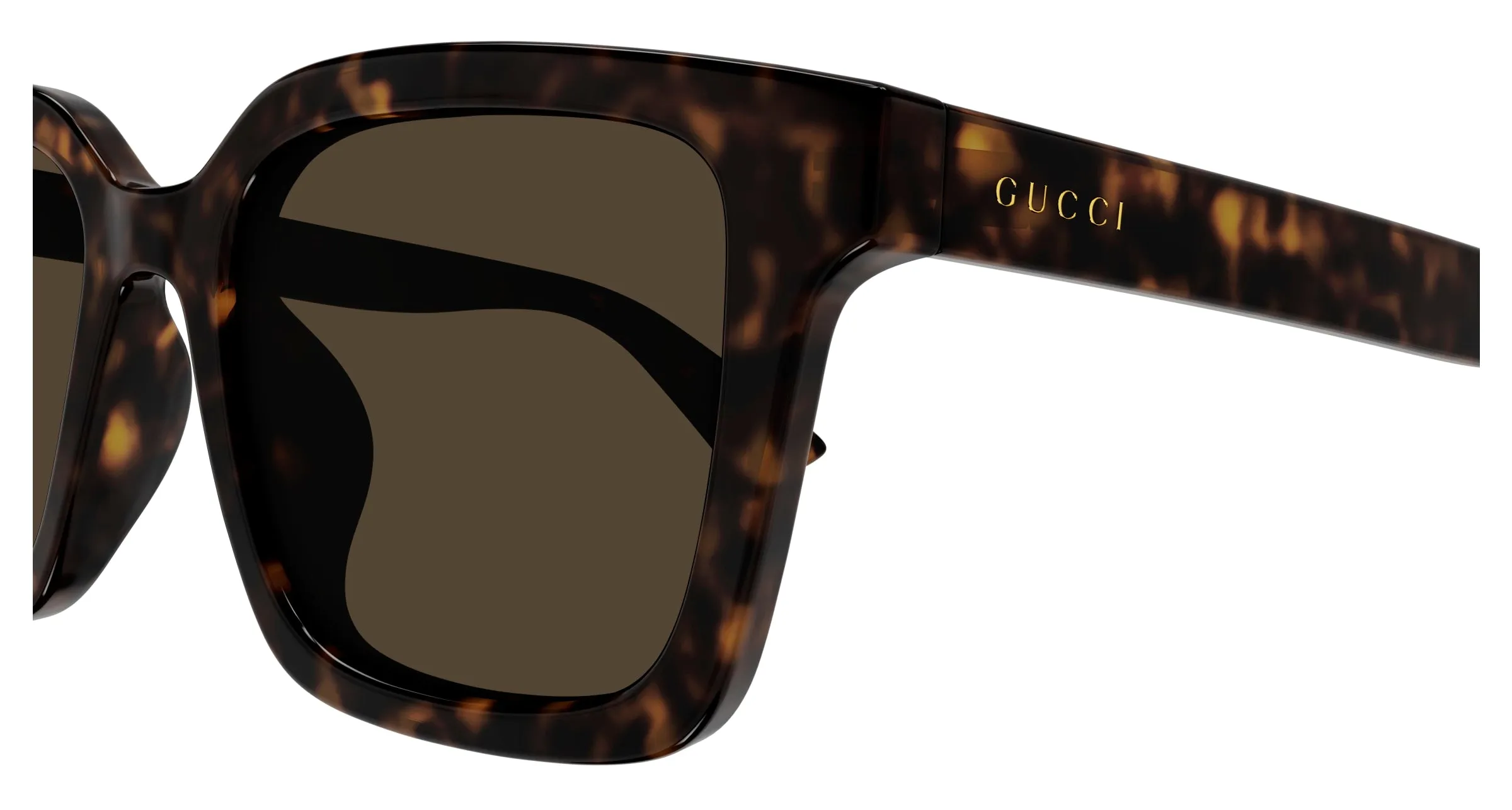 Gucci GG1582SK 002 Occhiali da sole Iniettato Havana Marrone Squadrata - immagine 3