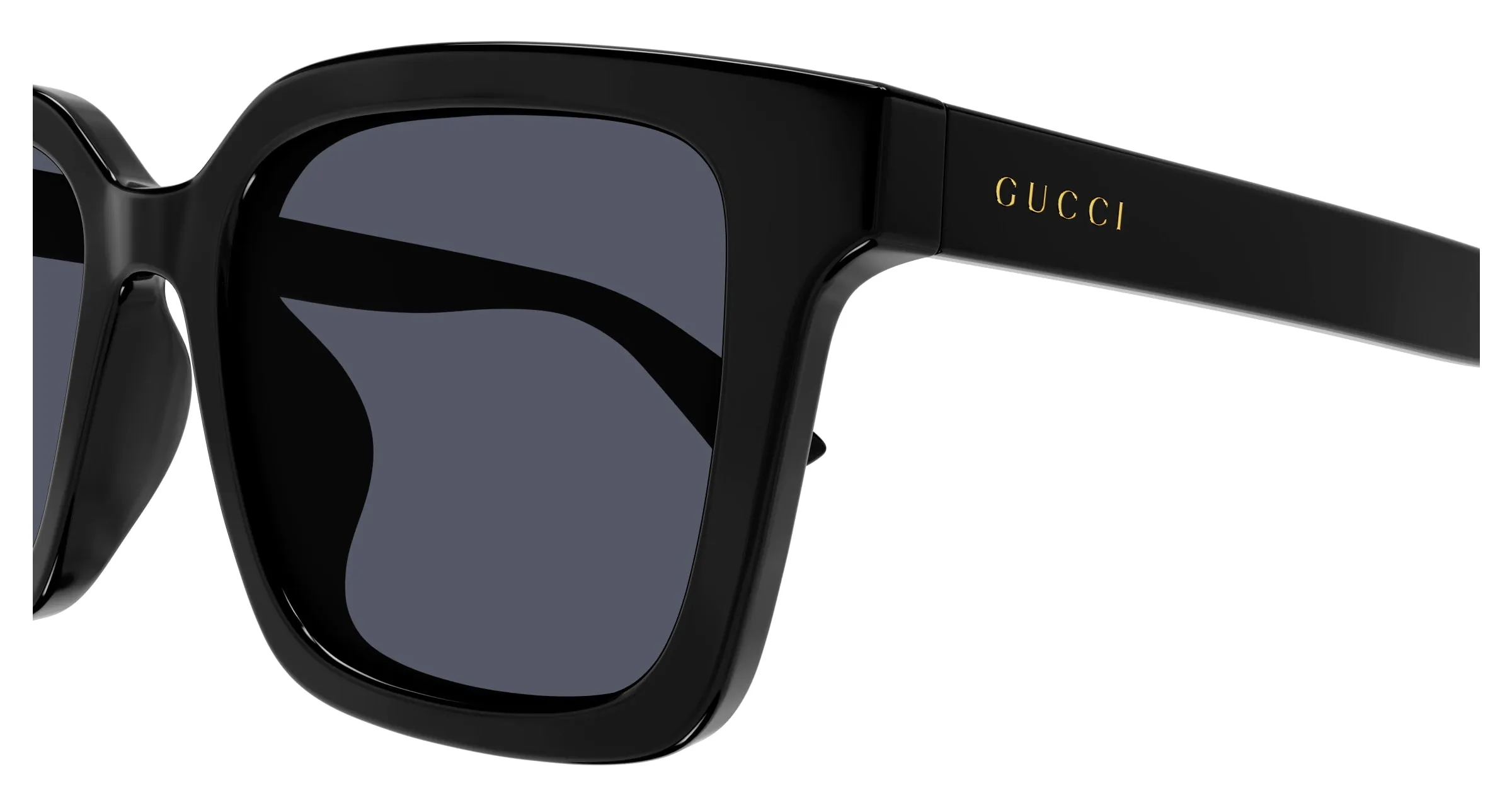 Gucci GG1582SK 001 Occhiali da sole Iniettato Nero Grigio Squadrata - immagine 3