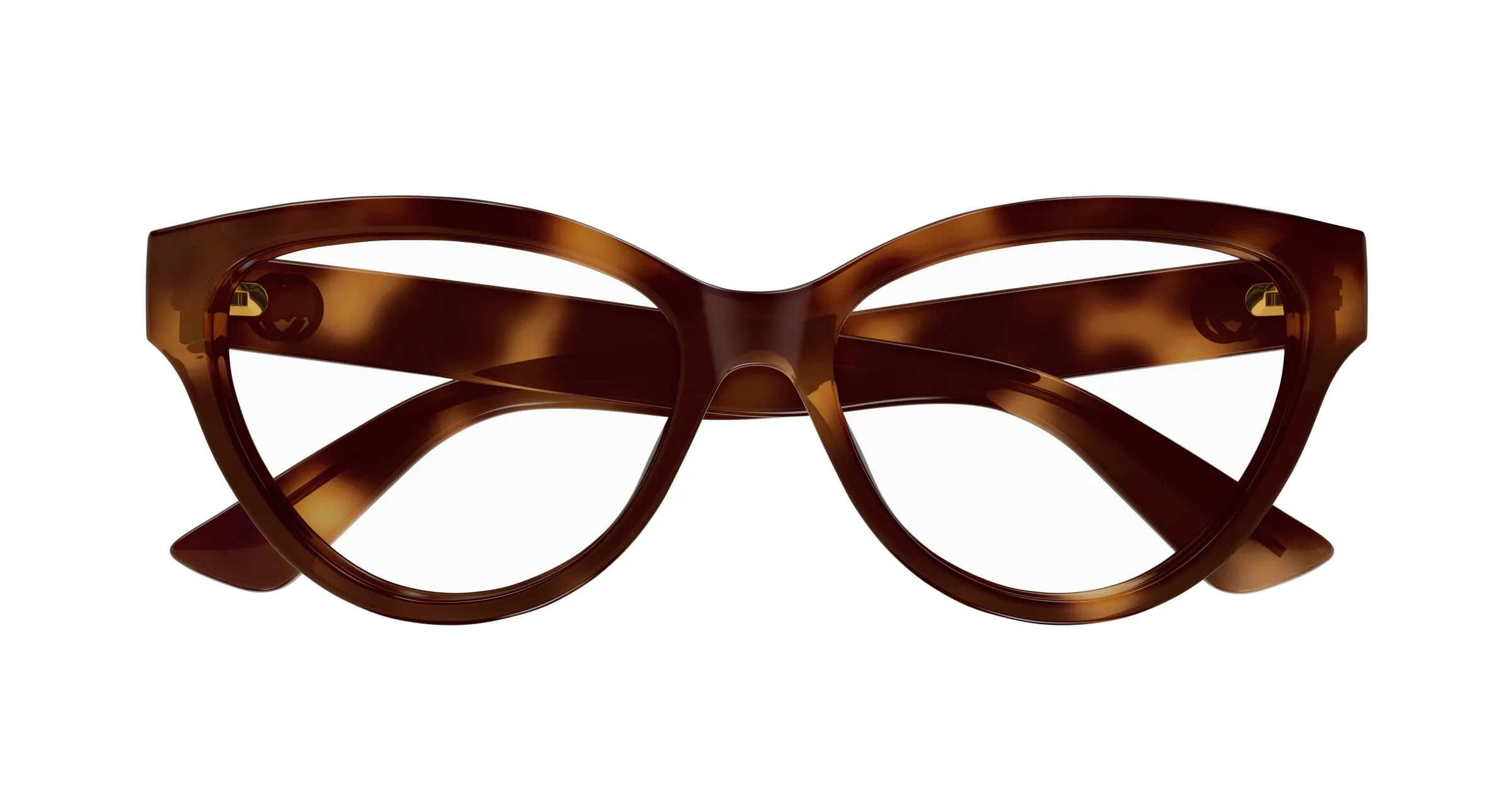 Gucci GG1581O 002 Montature da vista Iniettato Havana Trasparente Rotonda - immagine 2