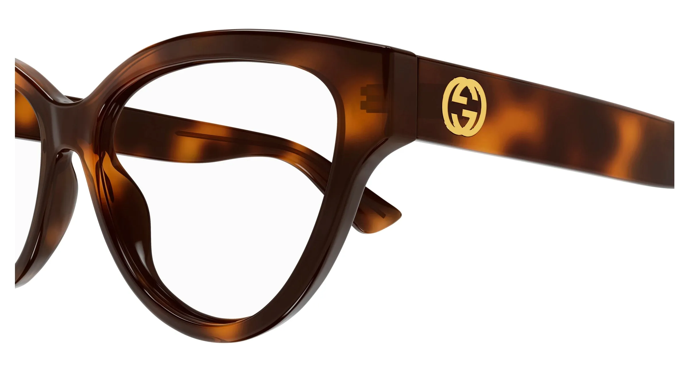 Gucci GG1581O 002 Montature da vista Iniettato Havana Trasparente Rotonda - immagine 3