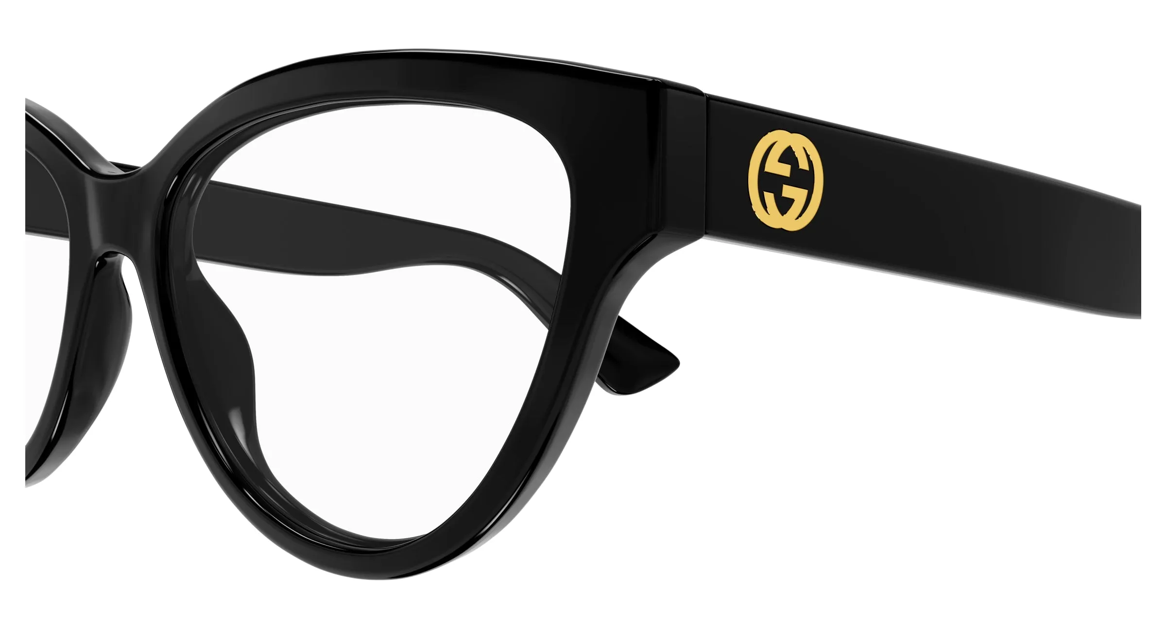 Gucci GG1581O 001 Montature da vista Iniettato Nero Trasparente Rotonda - immagine 3