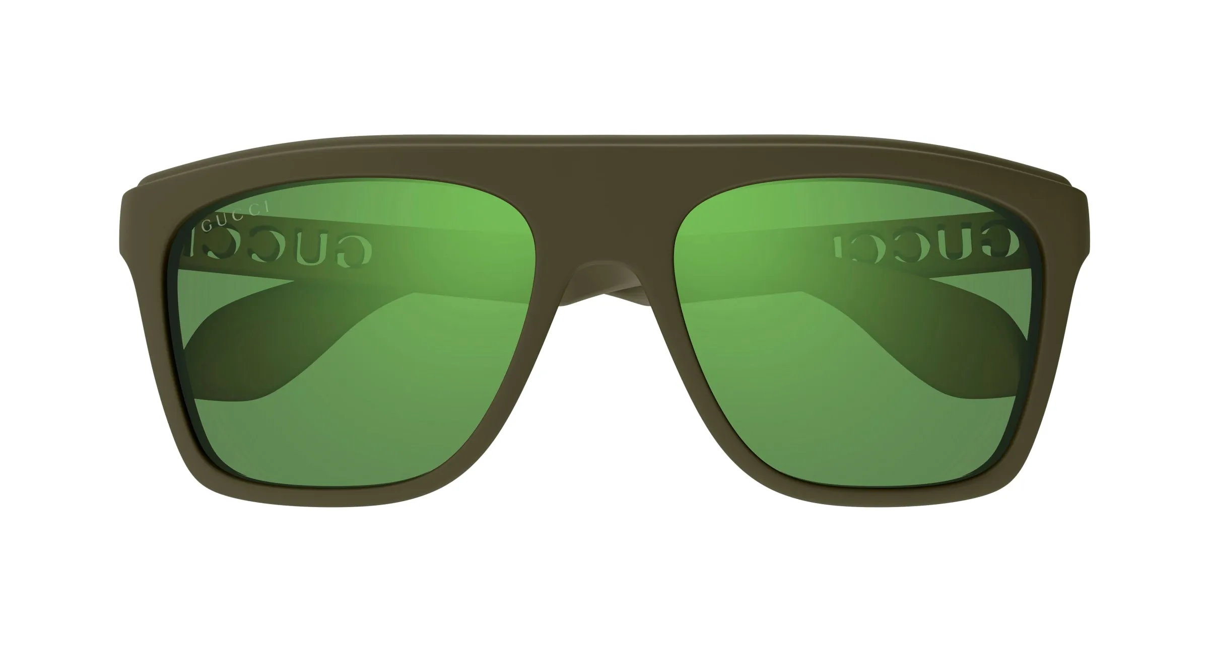 Gucci GG1570S 005 Occhiali da sole Iniettato Verde Verde Squadrata - immagine 2
